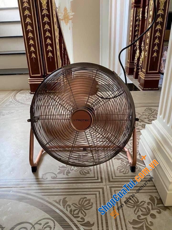 Quạt sàn Trotec TVM 17 phong cách Retro đường kính cánh quạt 45cm, Kích thước: 18 x 54 x 53,5cm