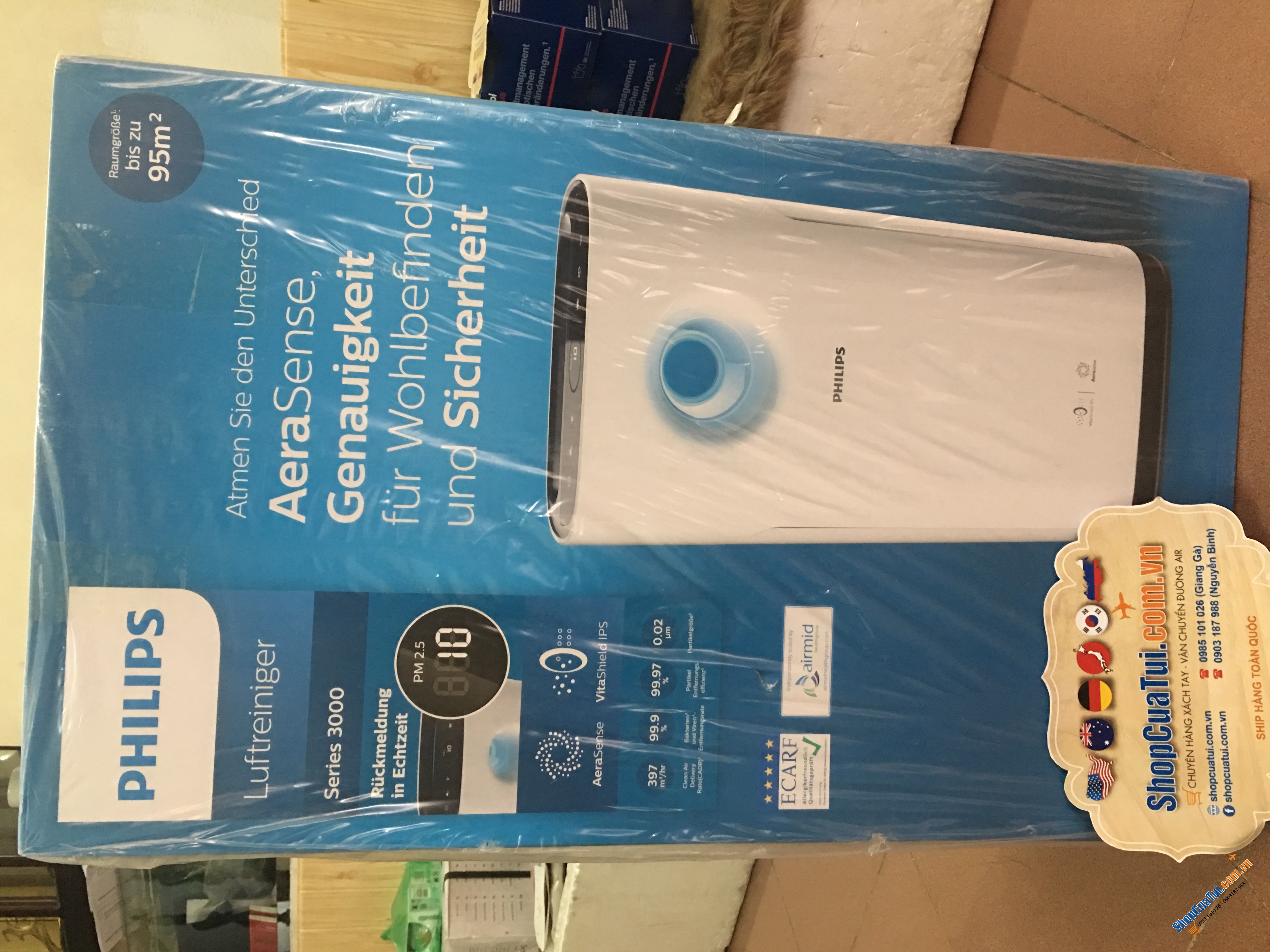 Máy lọc không khí Philips AC3256/10 kèm tạo ẩm 3000