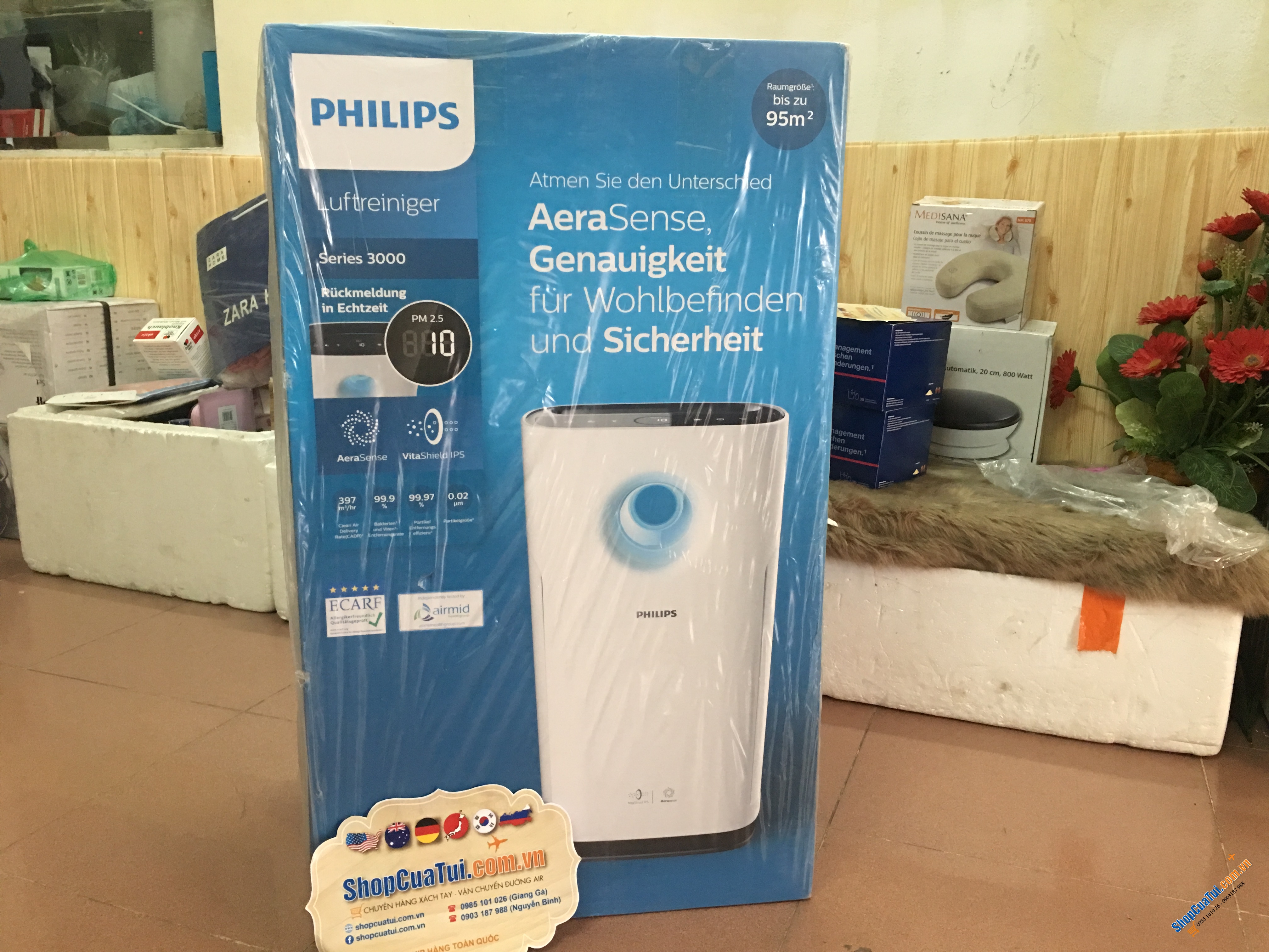 Máy lọc không khí Philips AC3256/10 kèm tạo ẩm 3000