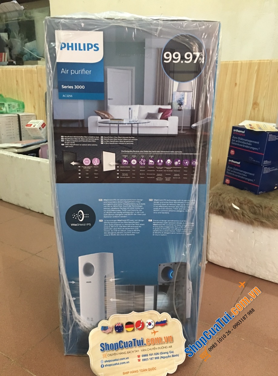 Máy lọc không khí Philips AC3256/10 kèm tạo ẩm 3000