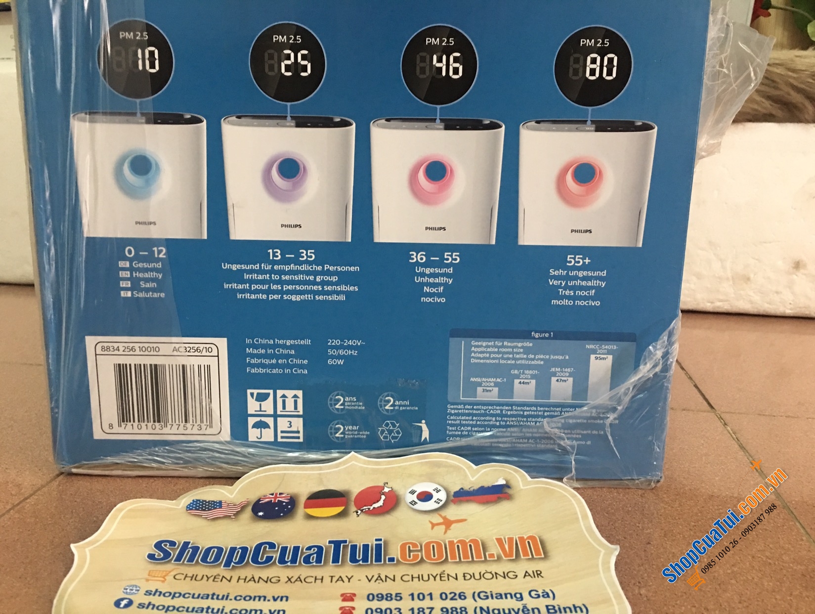 Máy lọc không khí Philips AC3256/10 kèm tạo ẩm 3000