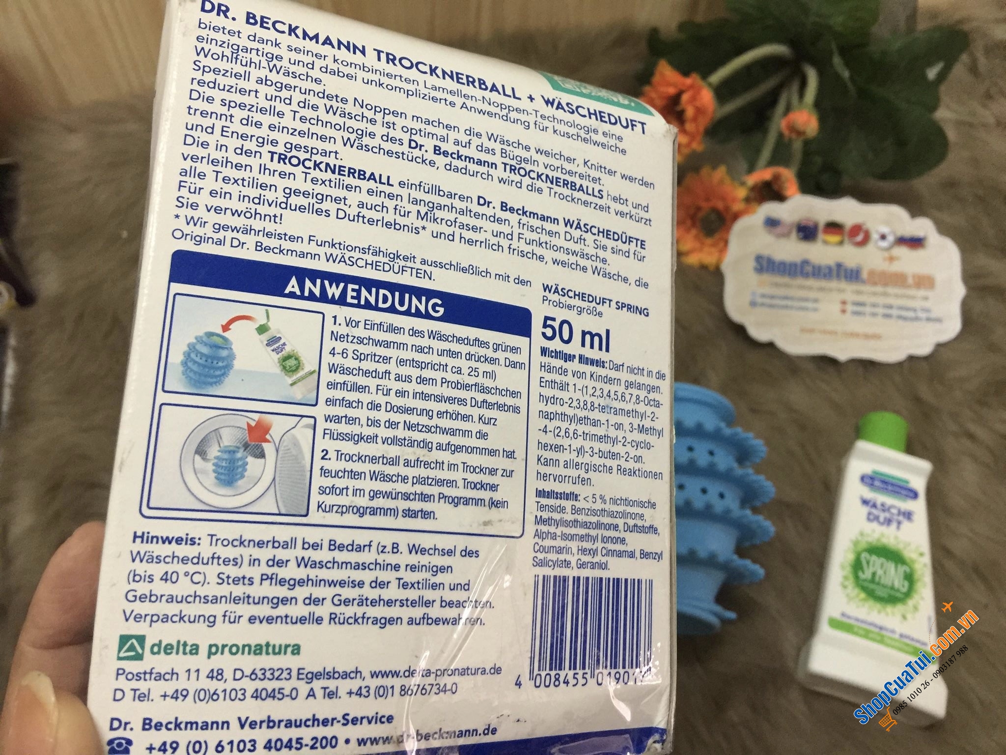 BÓNG GIẶT CHỐNG NHĂN + NƯỚC XẢ VẢI ĐẬM ĐẶC DR. BECKMAN - Made in Germany - BÓNG GIẶT DR.BECKMANN DÙNG CHO MÁY GIẶT VÀ MÁY SẤY