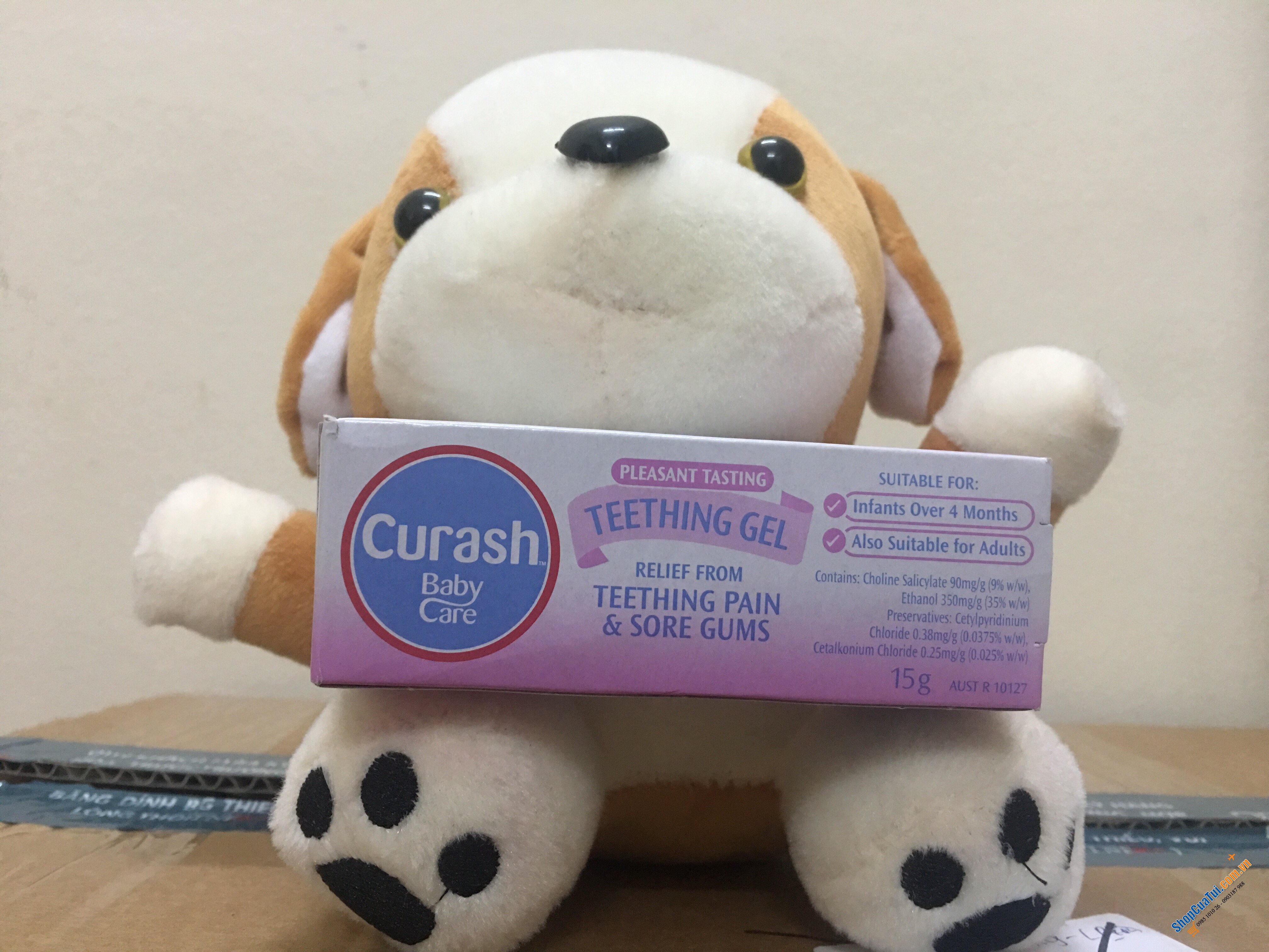 Curash Babycare Teething Gel 15g  - kem bôi lợi cho bé MỌC RĂNG ( giảm đau - chống sưng ) - Gel thoa nướu cho bé
