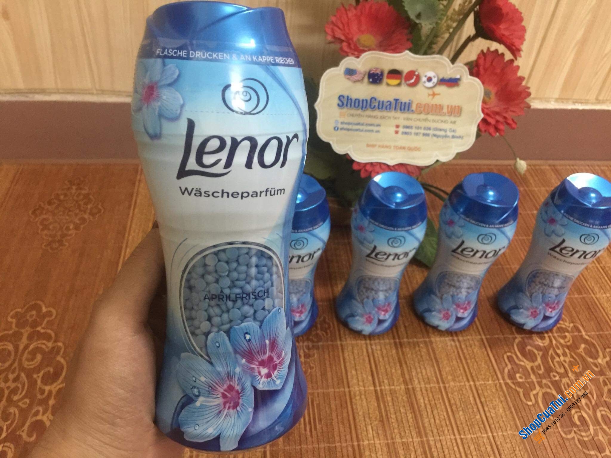 Xả thơm quần áo - Viên xả vải LENOR cho quần áo 4 mùa ngát hương, mềm mại