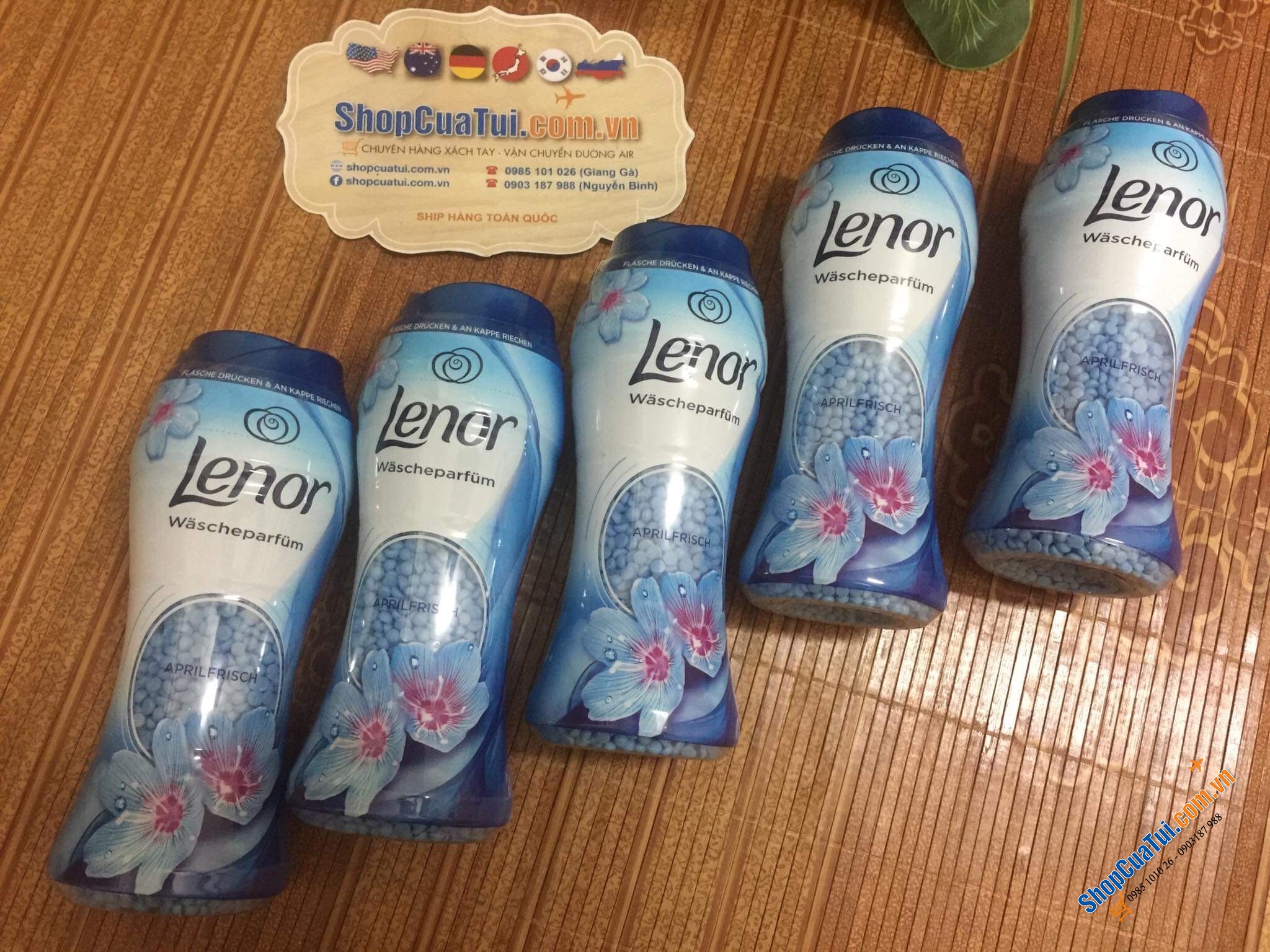 Xả thơm quần áo - Viên xả vải LENOR cho quần áo 4 mùa ngát hương, mềm mại