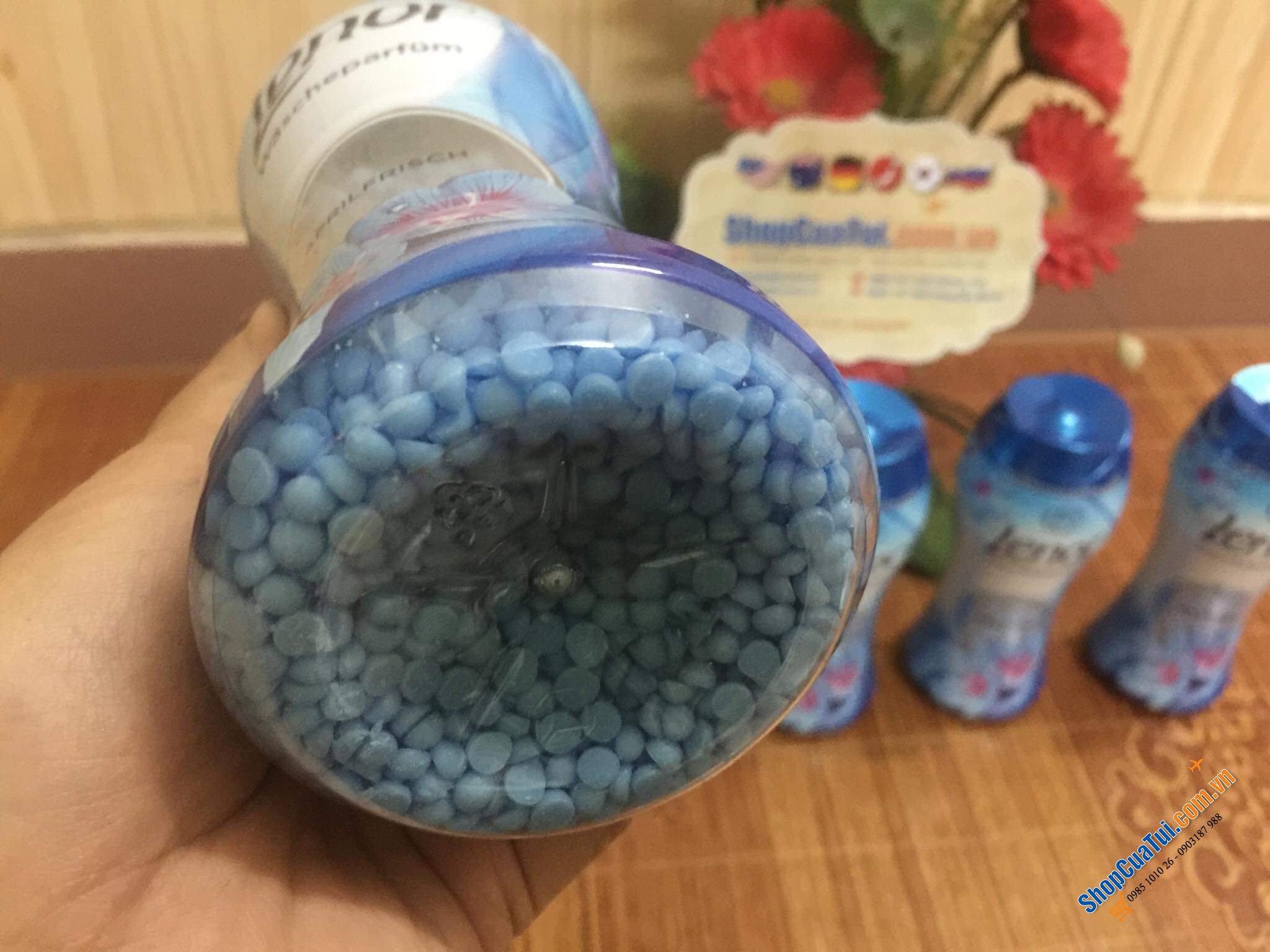 Xả thơm quần áo - Viên xả vải LENOR cho quần áo 4 mùa ngát hương, mềm mại