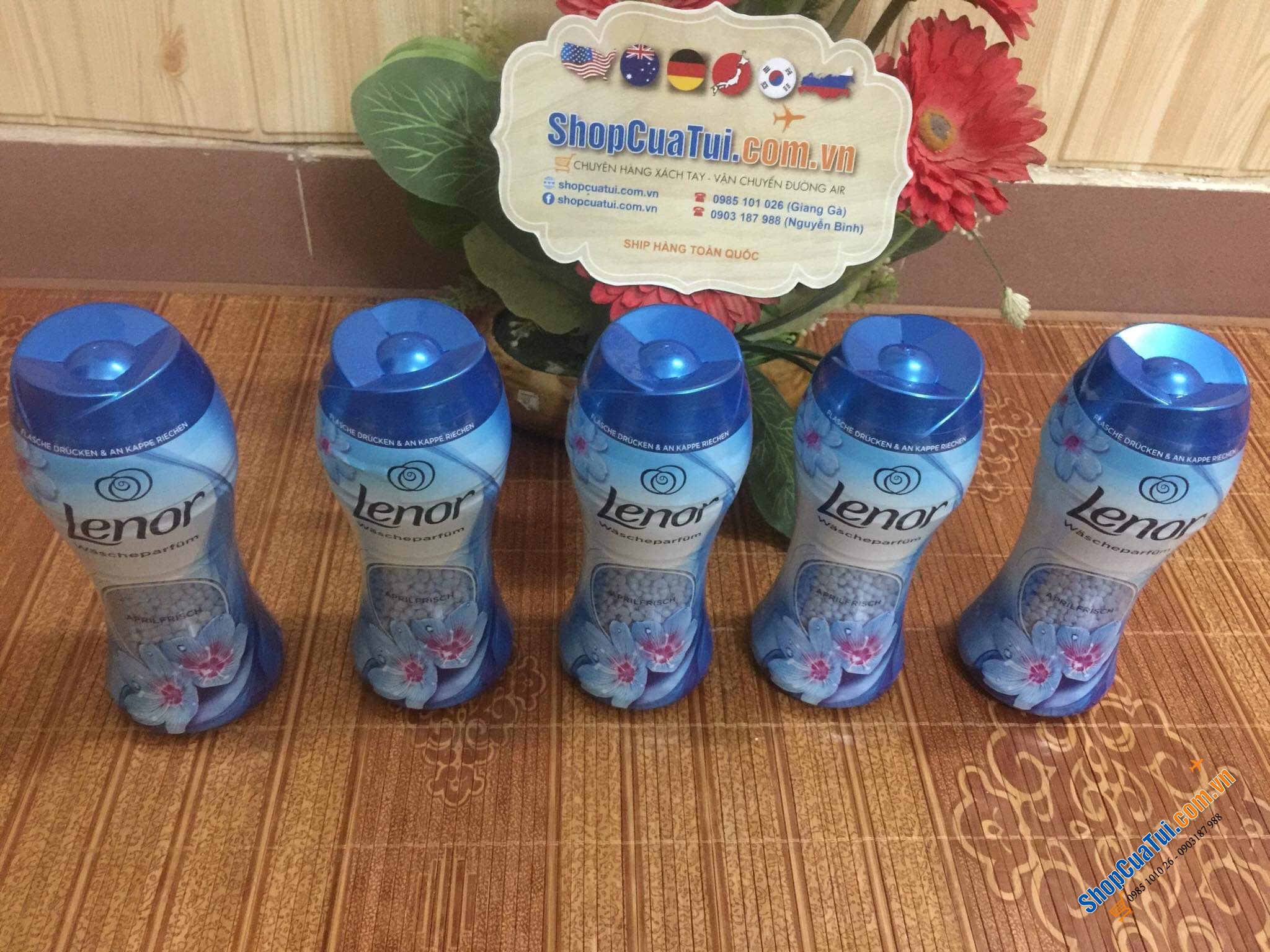 Xả thơm quần áo - Viên xả vải LENOR cho quần áo 4 mùa ngát hương, mềm mại
