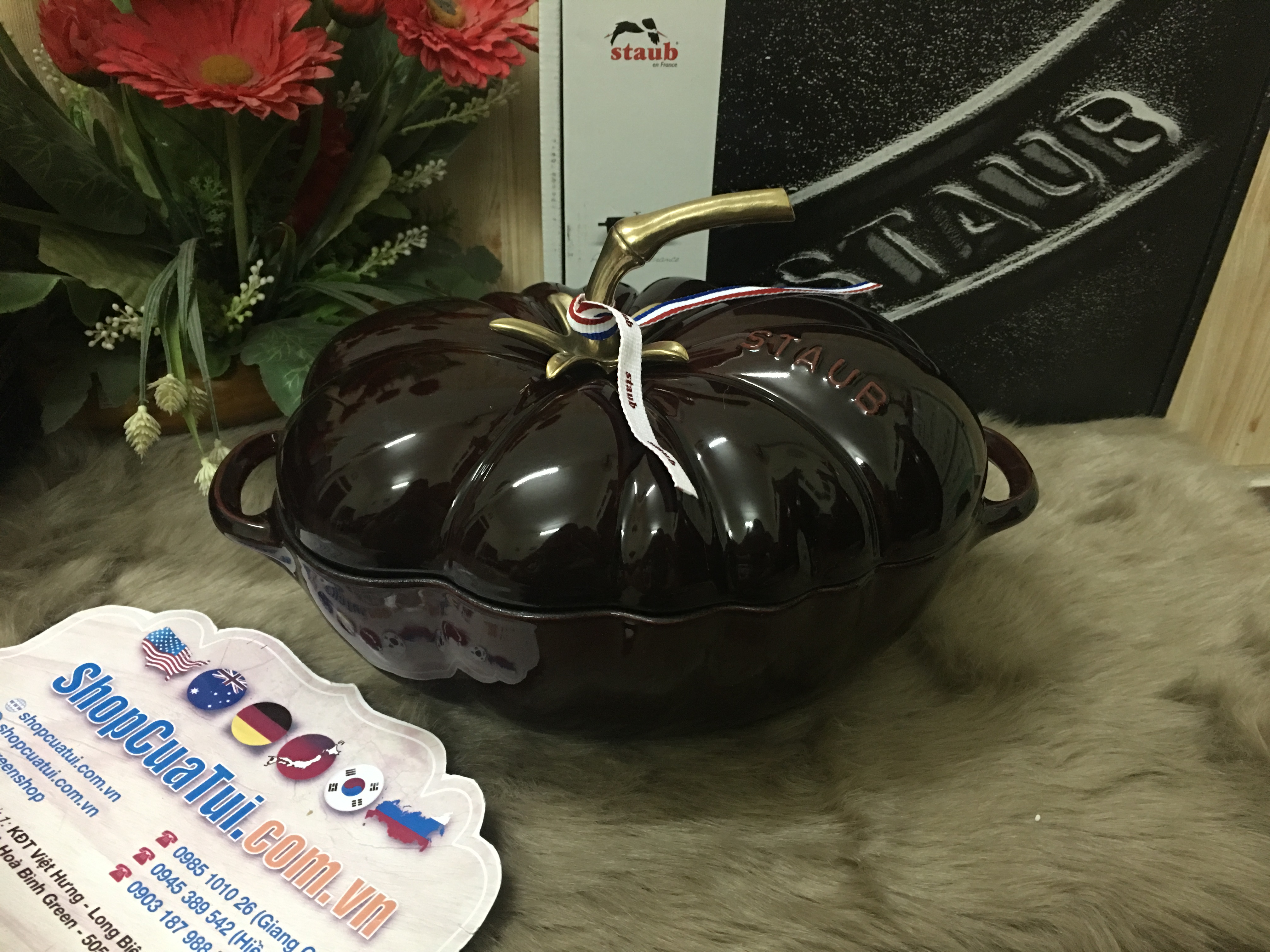 Nồi STAUB TOMATO COCOTTE CHE 25cm - nồi cà chua màu đỏ rượu vang limited ngang 25 cm - Huyền thoại của những chiếc nồi!