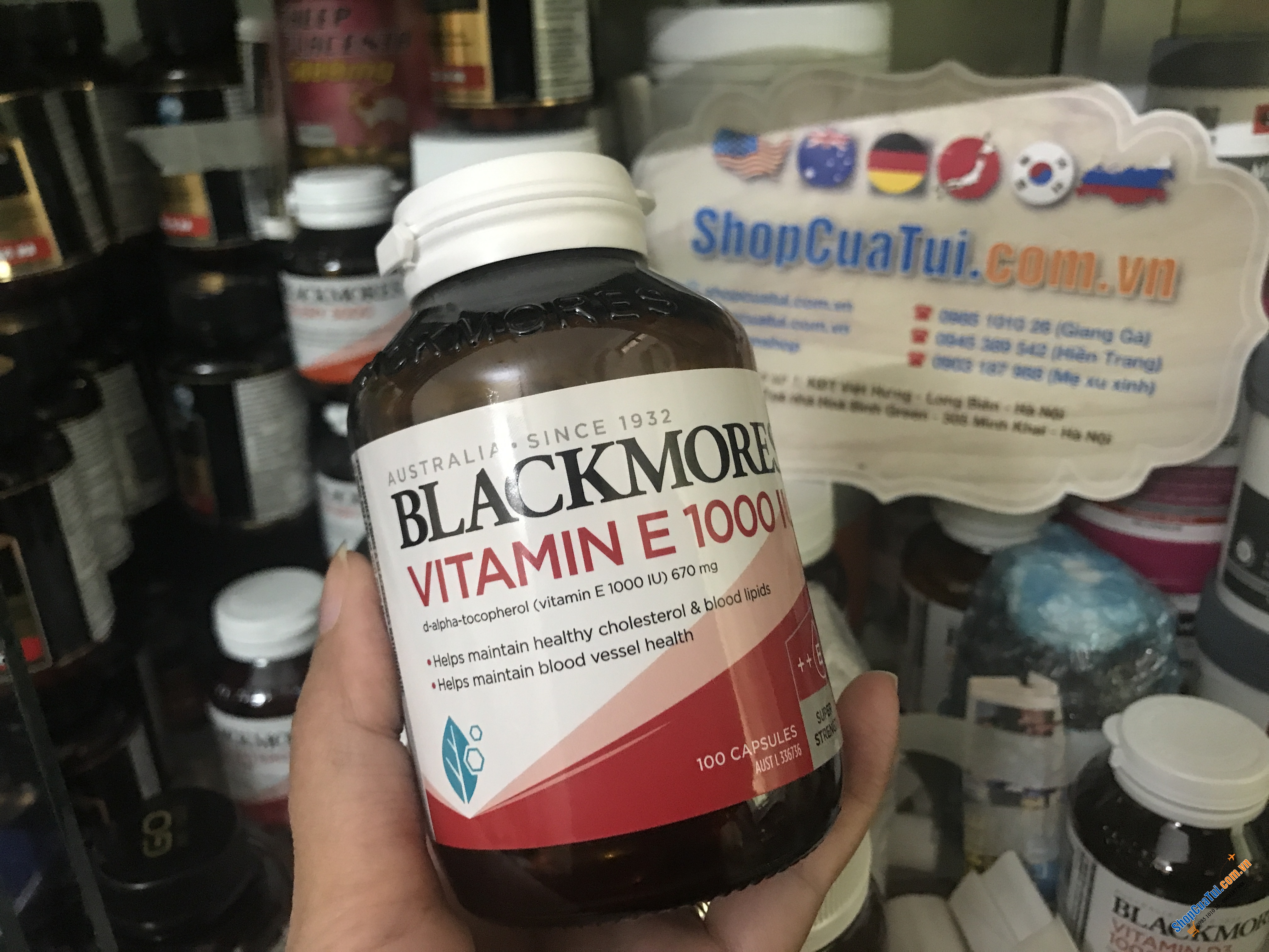VITAMIN E TỰ NHIÊN BLACKMORES NATURAL E 1000IU lọ 100 viên - dòng Vitamin E cao cấp nhất của Blackmores