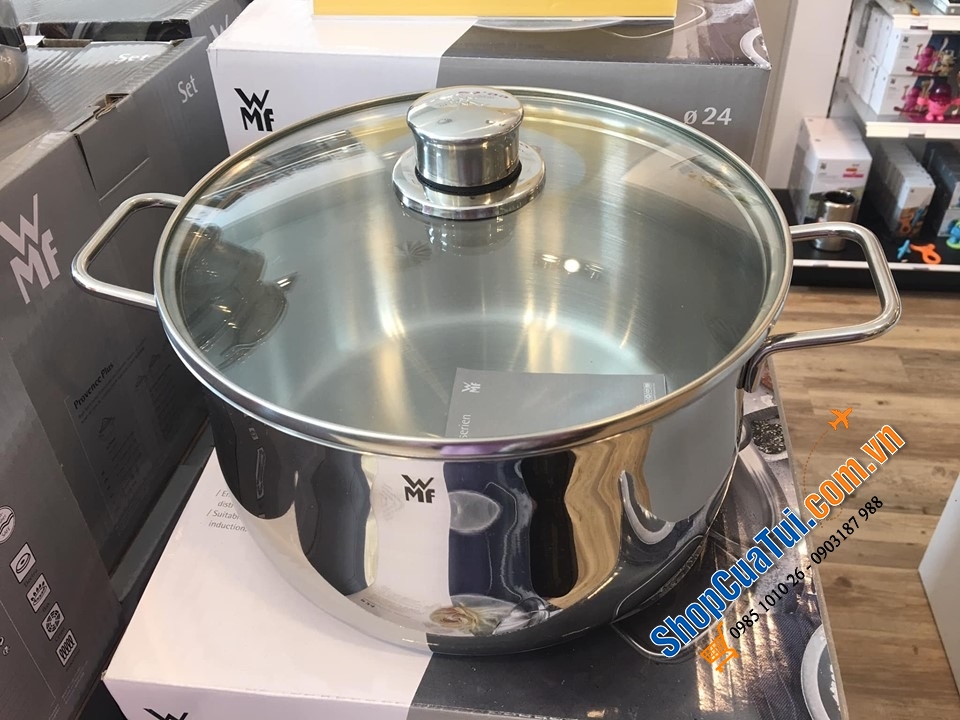 NỒI SZ TO ĐẠI CỦA WMF 6,5 LIT - PHI 24 CM - NỒI LUỘC GÀ NẤU PHỞ 