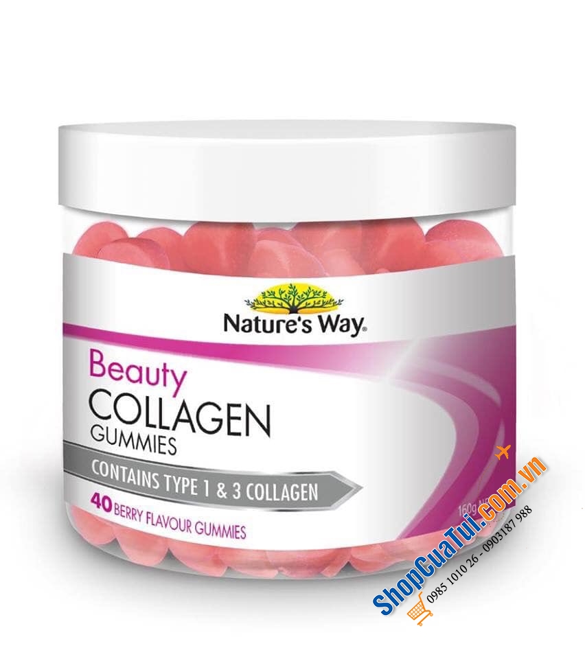 KẸO DẺO CHỐNG LÃO HÓA NATURE’S WAY BEAUTY COLLAGEN 40 VIÊN