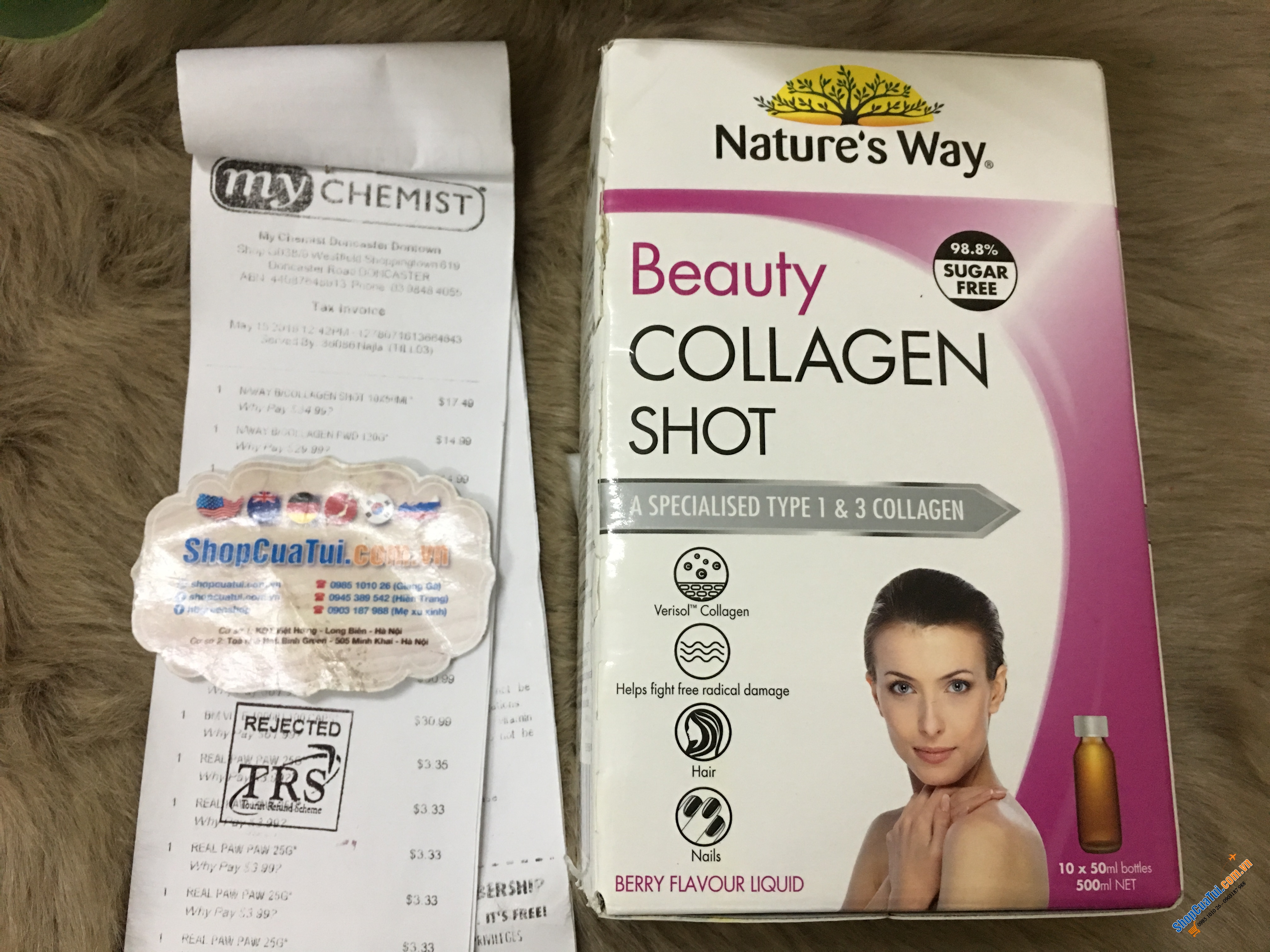 COLLAGEN DẠNG NƯỚC NATURE WAY BEAUTY COLLAGEN SHOT 10 x 50ml - lượng các axit amin, glycine, proline và hydroxyproline cao hơn 10-20 lần so với những loại thông thường, mang lại hiệu quả tối ưu hơn hẳn collagen khác