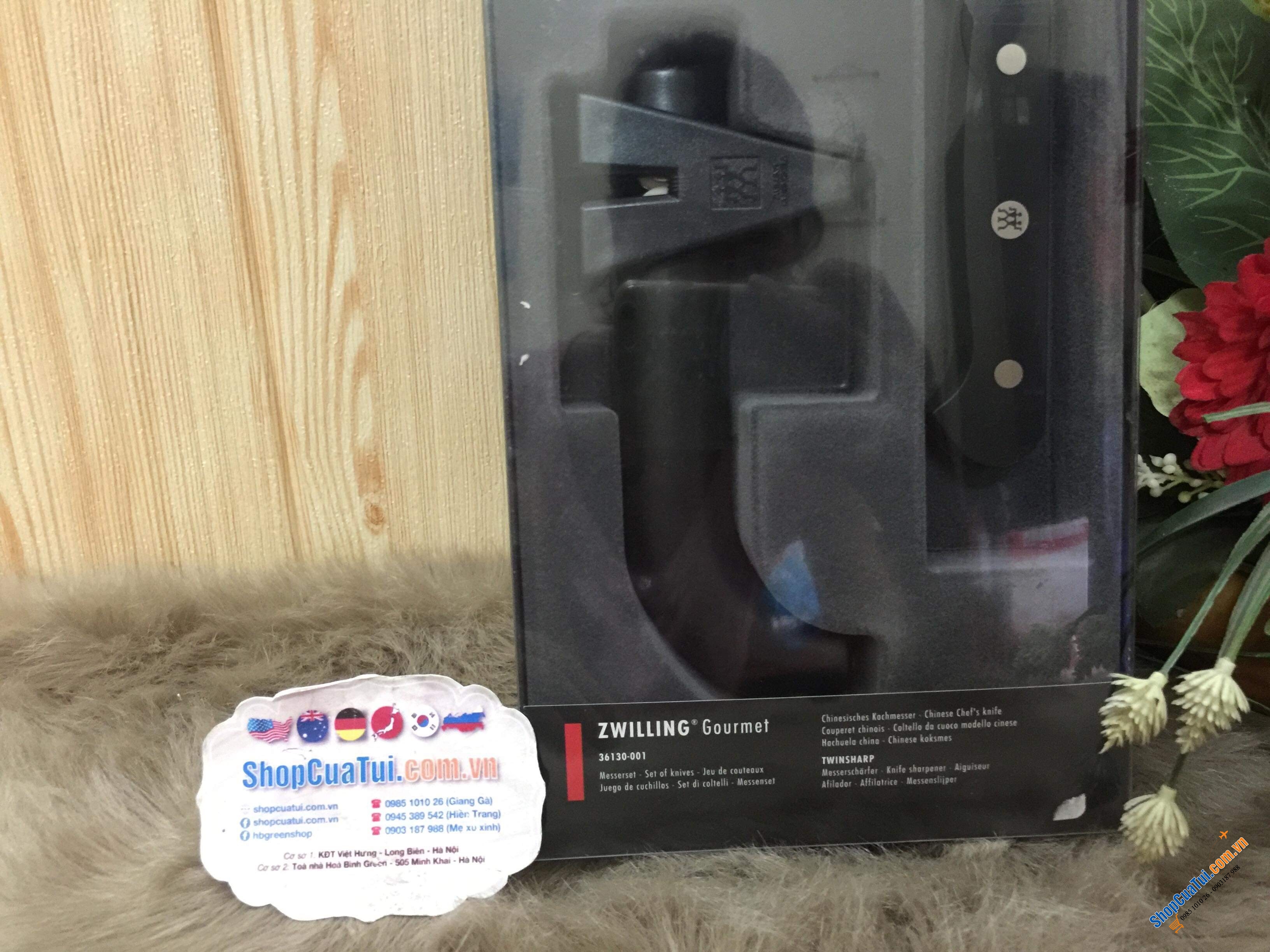 SET DAO THÁI TO BẢN TẶNG KÈM MÀI DAO SIÊU TỐT ZWILLING GOURMET - DÒNG ĐẦU BẢNG