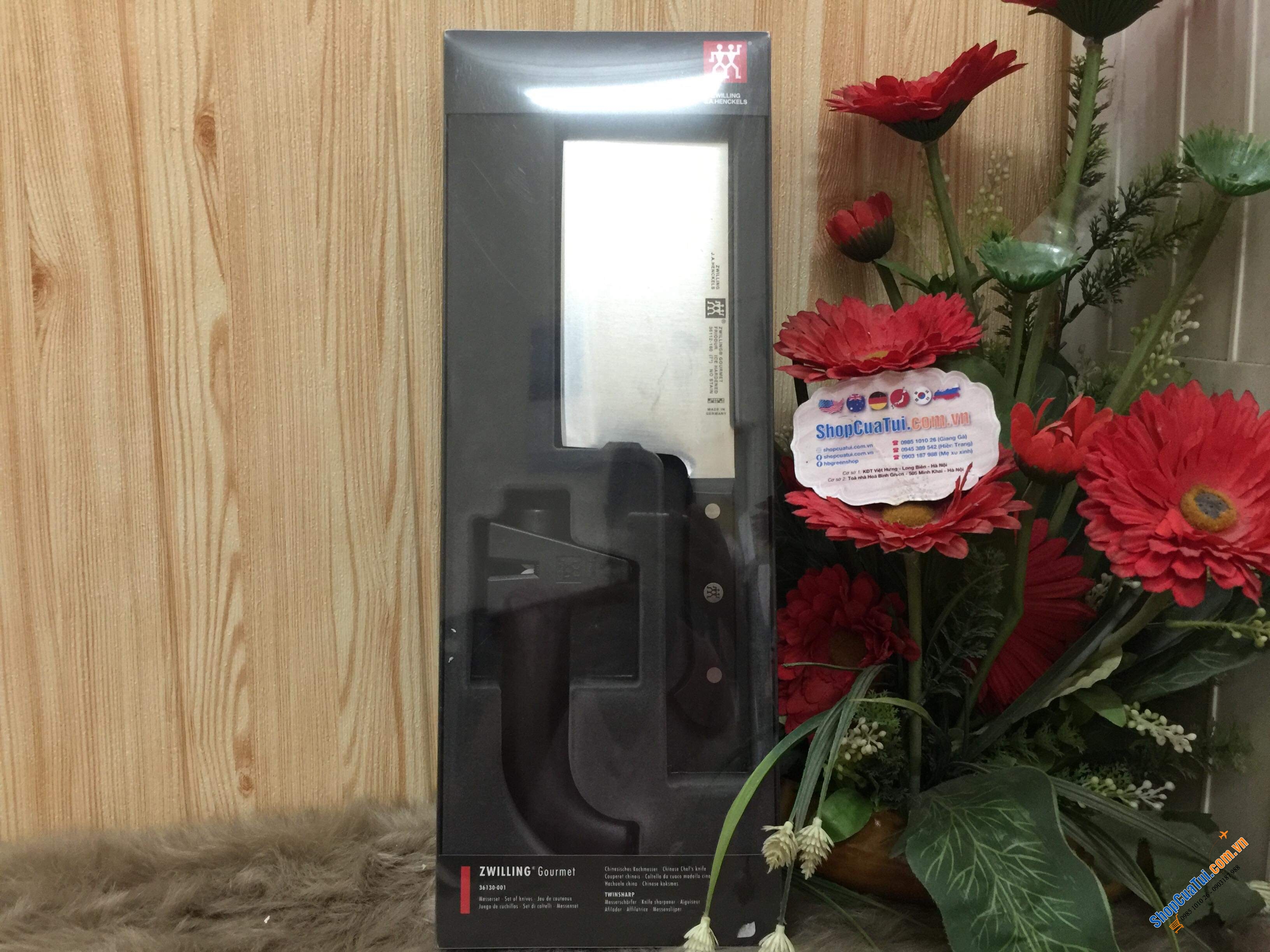 SET DAO THÁI TO BẢN TẶNG KÈM MÀI DAO SIÊU TỐT ZWILLING GOURMET - DÒNG ĐẦU BẢNG