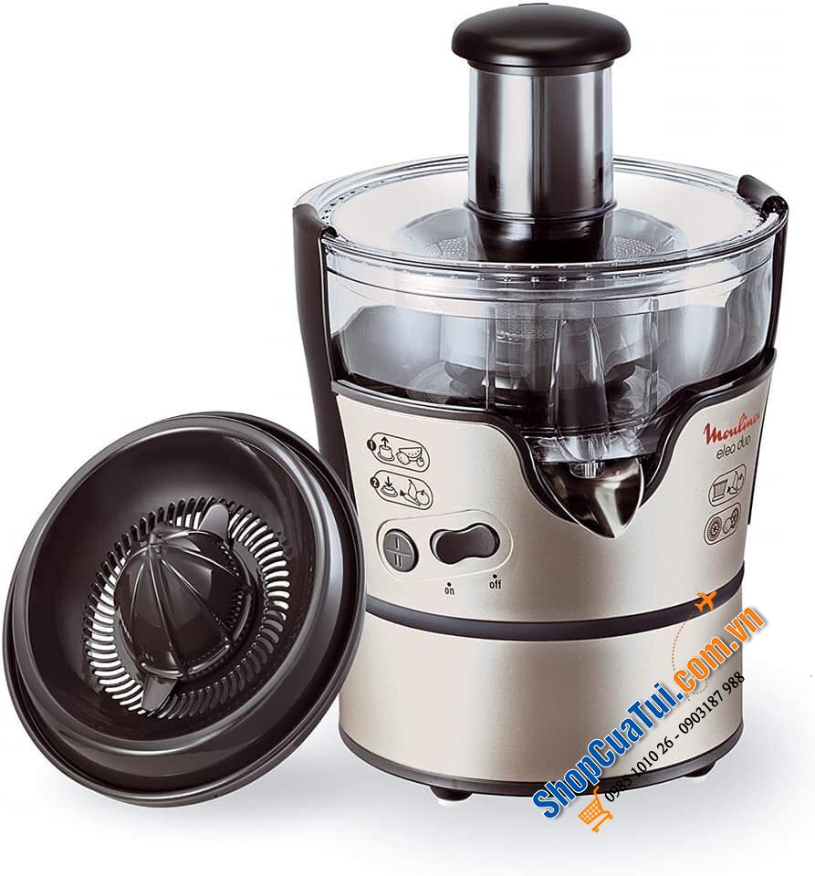 MÁY ÉP TRÁI CÂY VÀ VẮT CAM 2 TRONG 1 MOULINEX ELENA DUO 