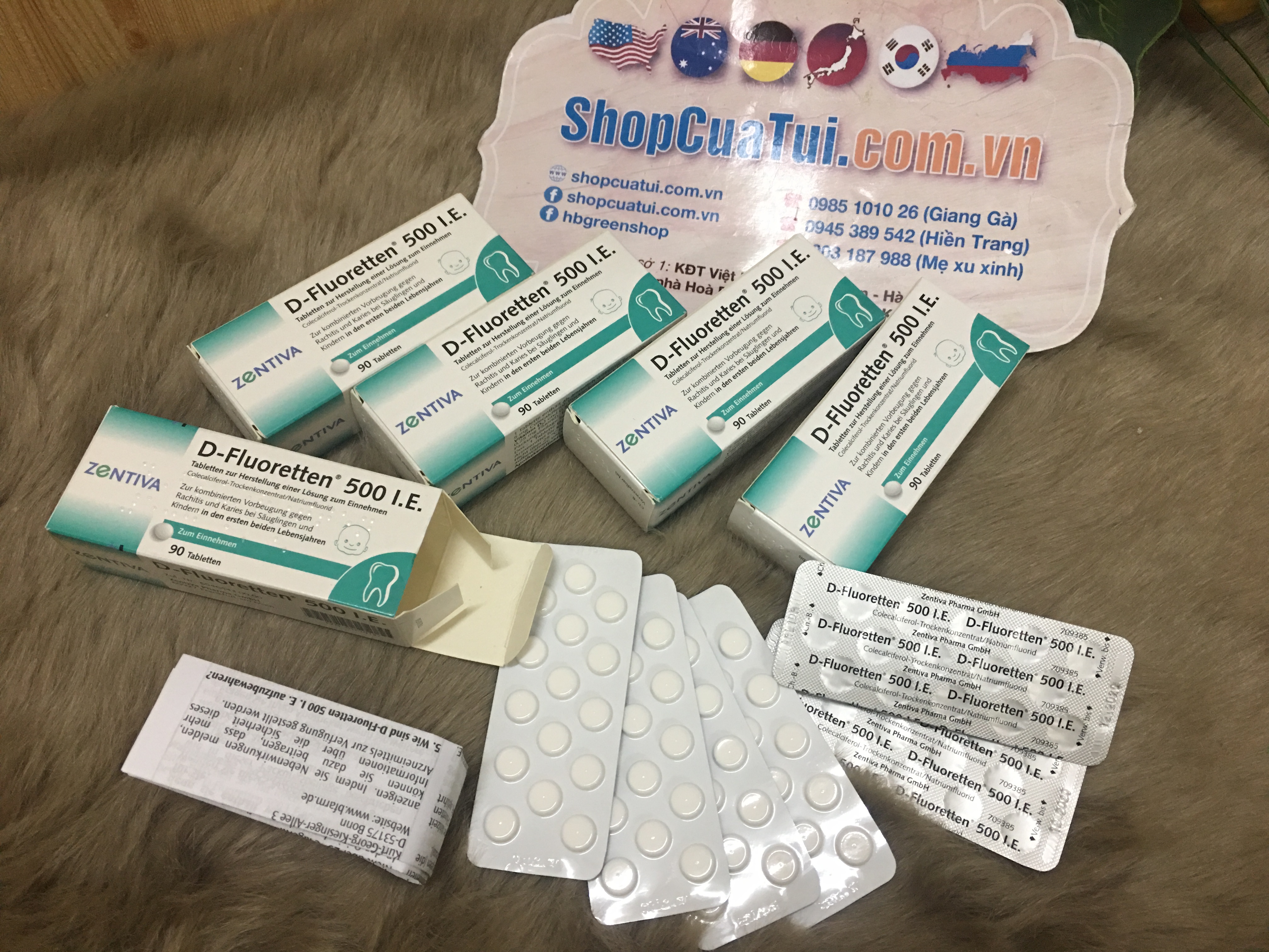 Vitamin D-Fluoretten 500 I.E (Cho trẻ 2 tuần đến 2 năm tuổi) MẪU MỚI NHẤT 2019