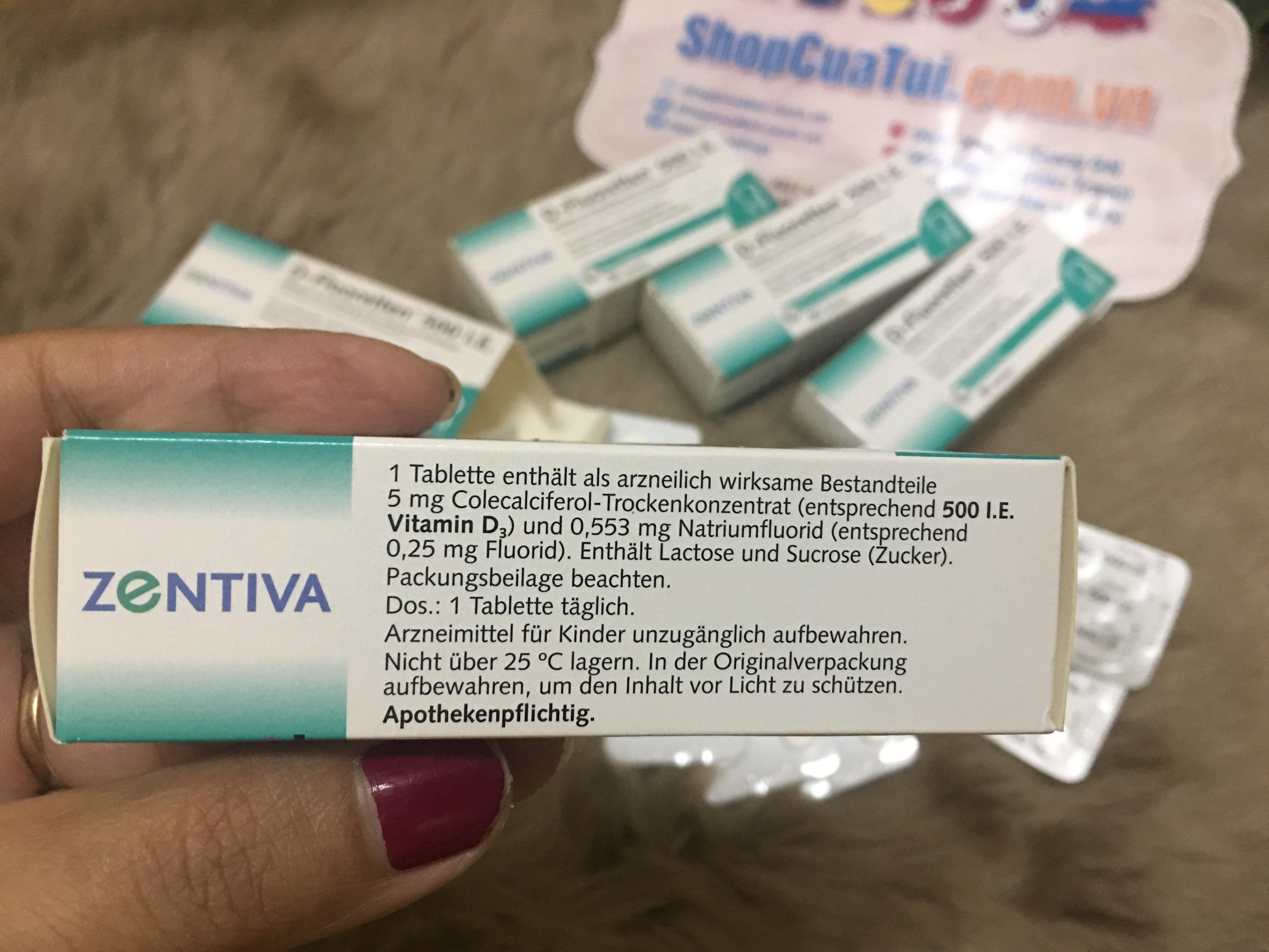 Vitamin D-Fluoretten 500 I.E (Cho trẻ 2 tuần đến 2 năm tuổi) MẪU MỚI NHẤT 2019