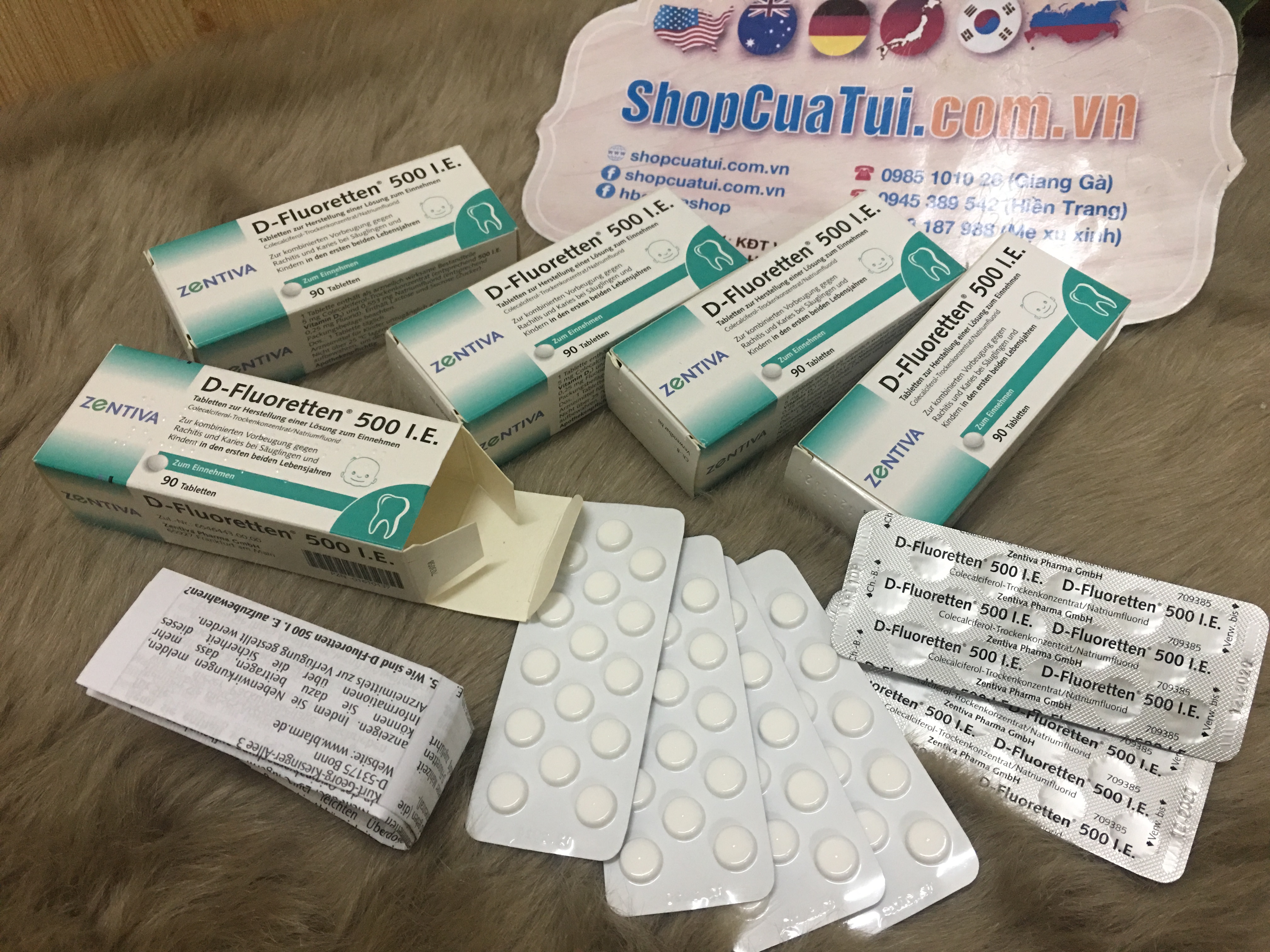Vitamin D-Fluoretten 500 I.E (Cho trẻ 2 tuần đến 2 năm tuổi) MẪU MỚI NHẤT 2019