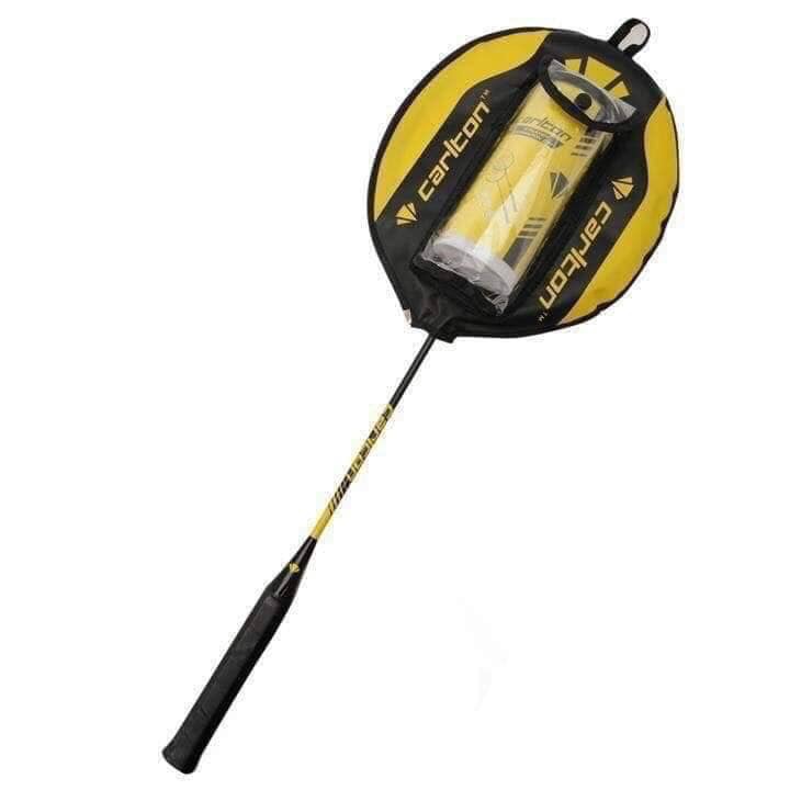Set gồm 2 vợt và 1 ống gồm 3 quả cầu lông Carlton