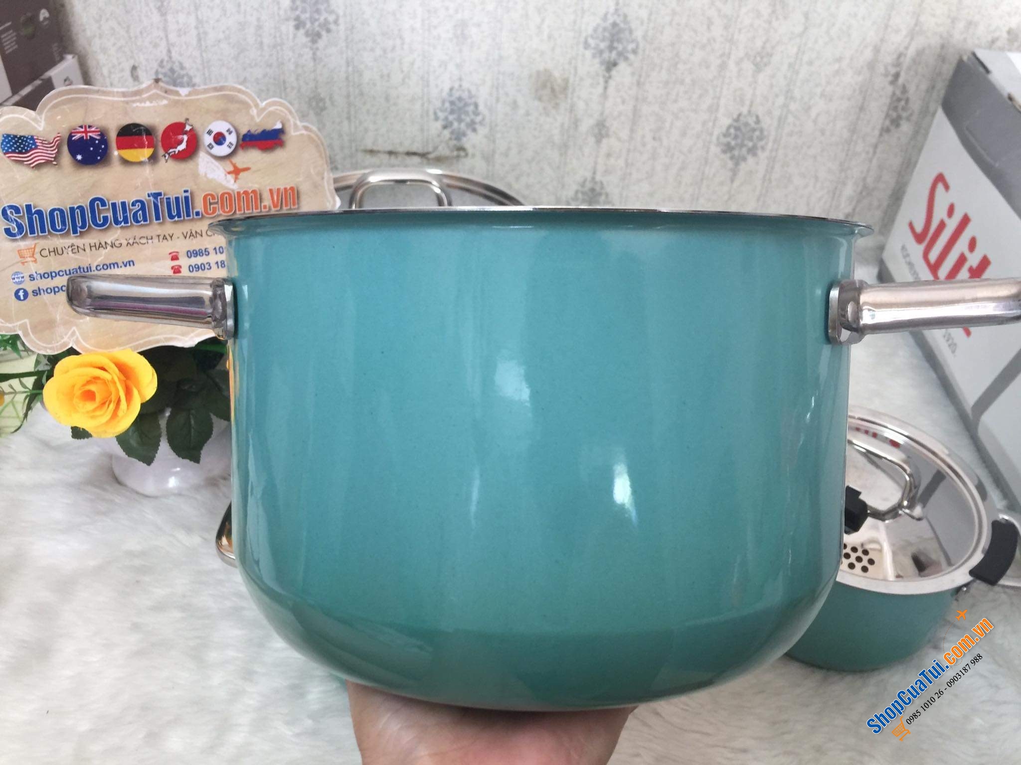 Bộ nồi  SILIT NATURE màu xanh 4 món đắt nhất trong các màu