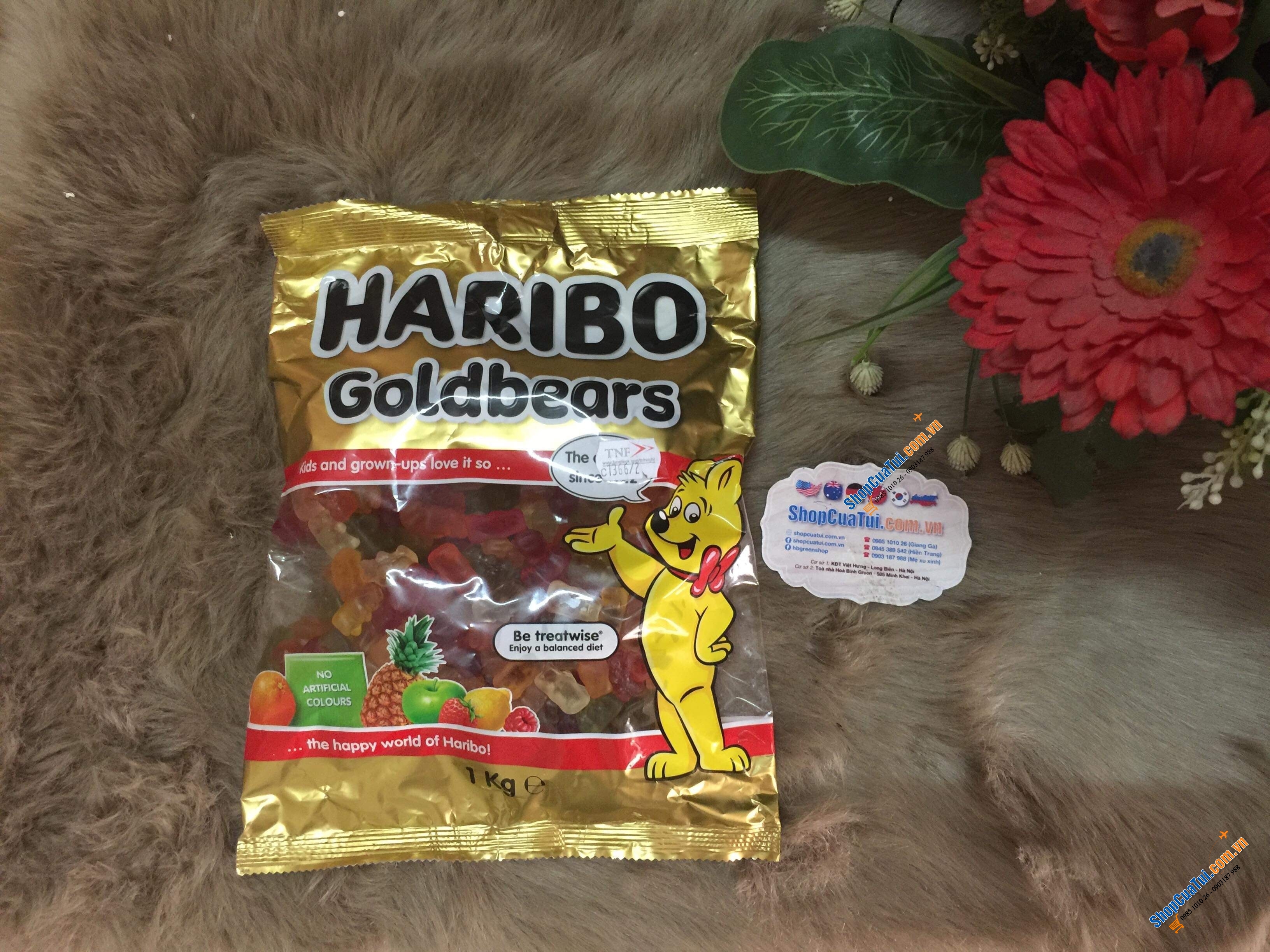 Kẹo chíp chíp Haribo túi 1kg to đùng cho các con tha hồ ăn nhé!