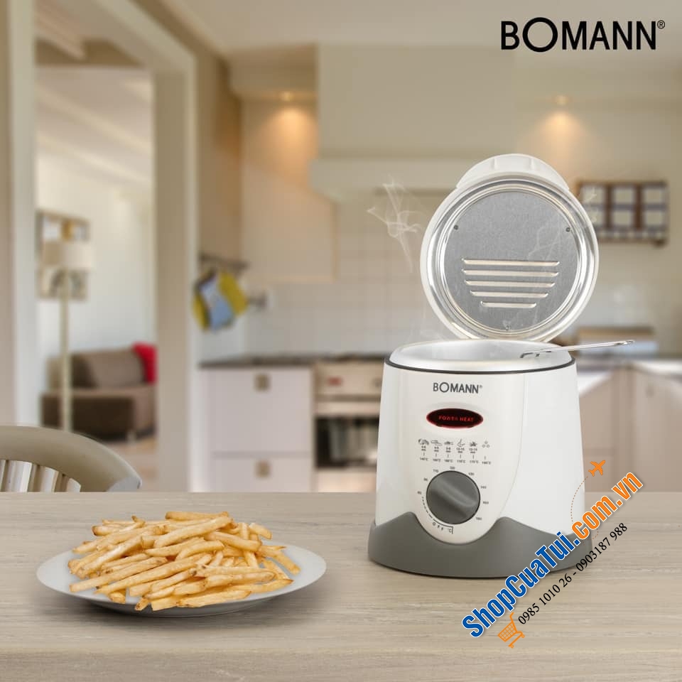 NỒI CHIÊN NGẬP DẦU 2 TRONG 1 BOMANN MINI