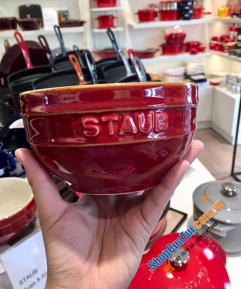 BÁT ĂN CƠM STAUB MÀU ĐỎ HOẶC MÀU MEN RẠN