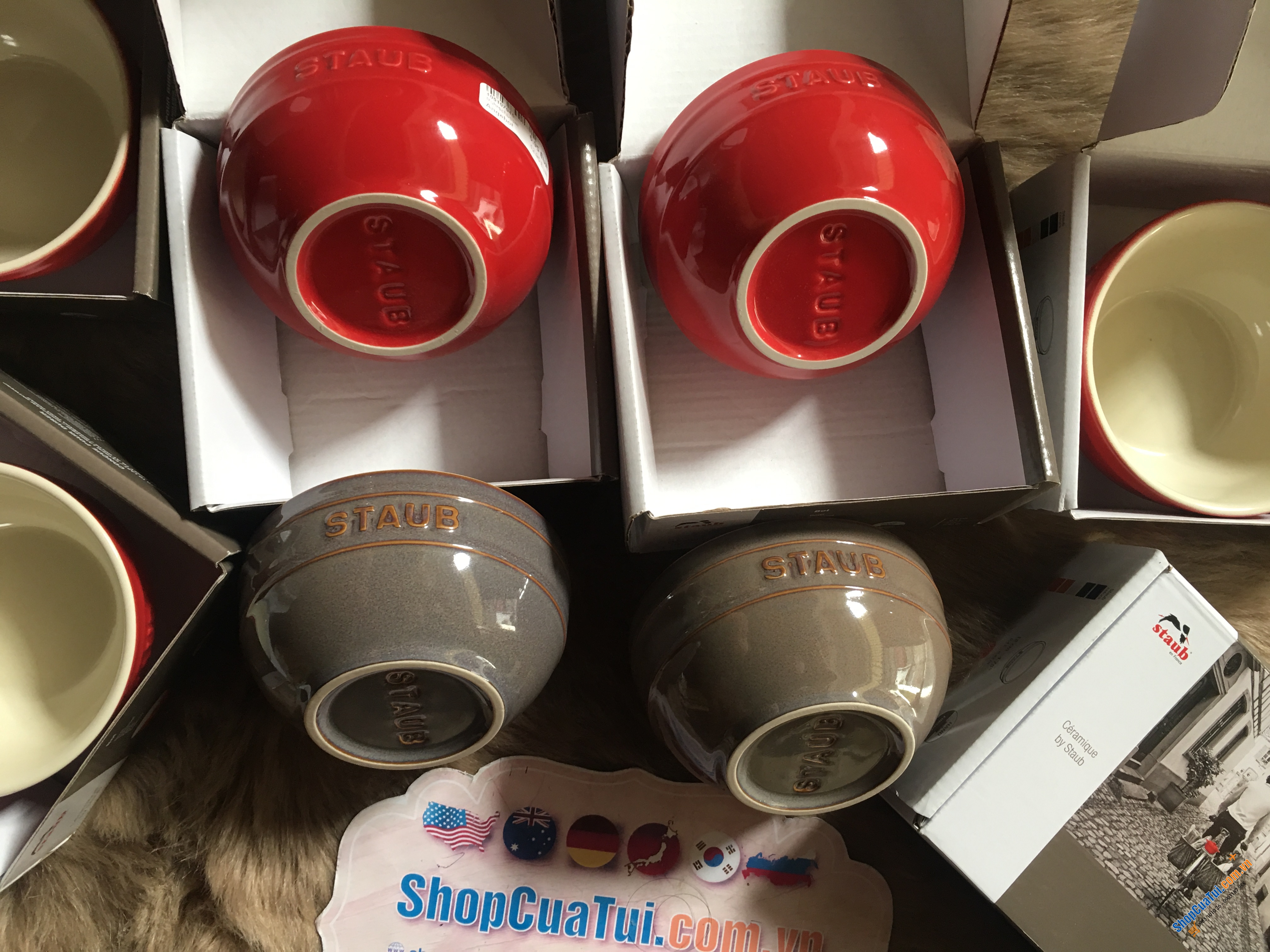 BÁT ĂN CƠM STAUB MÀU ĐỎ HOẶC MÀU MEN RẠN