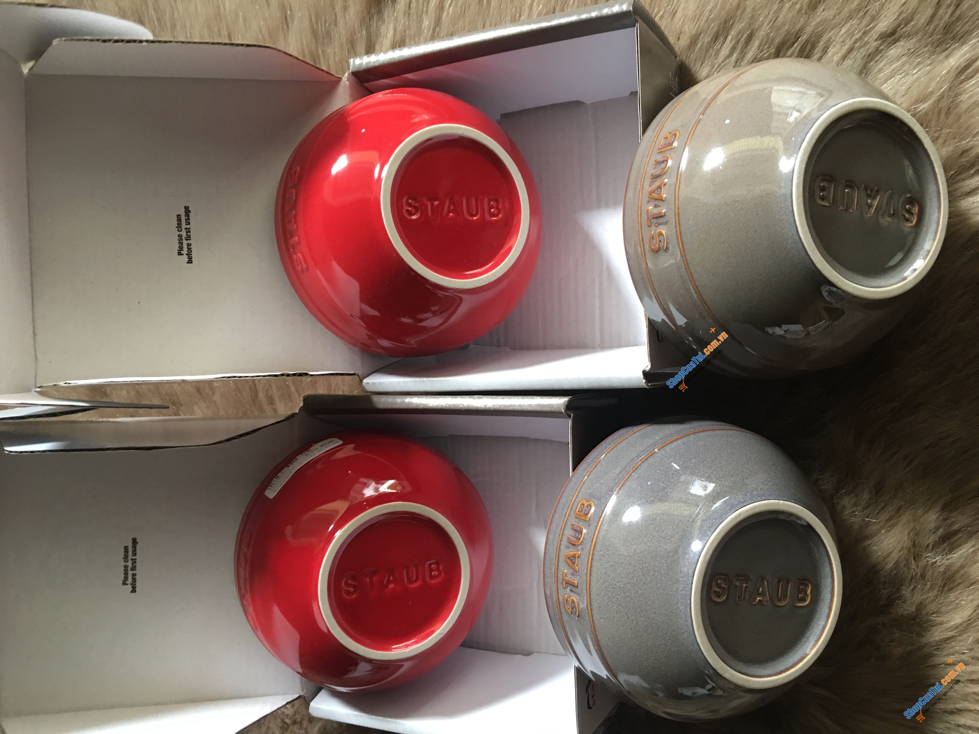 BÁT ĂN CƠM STAUB MÀU ĐỎ 12cm