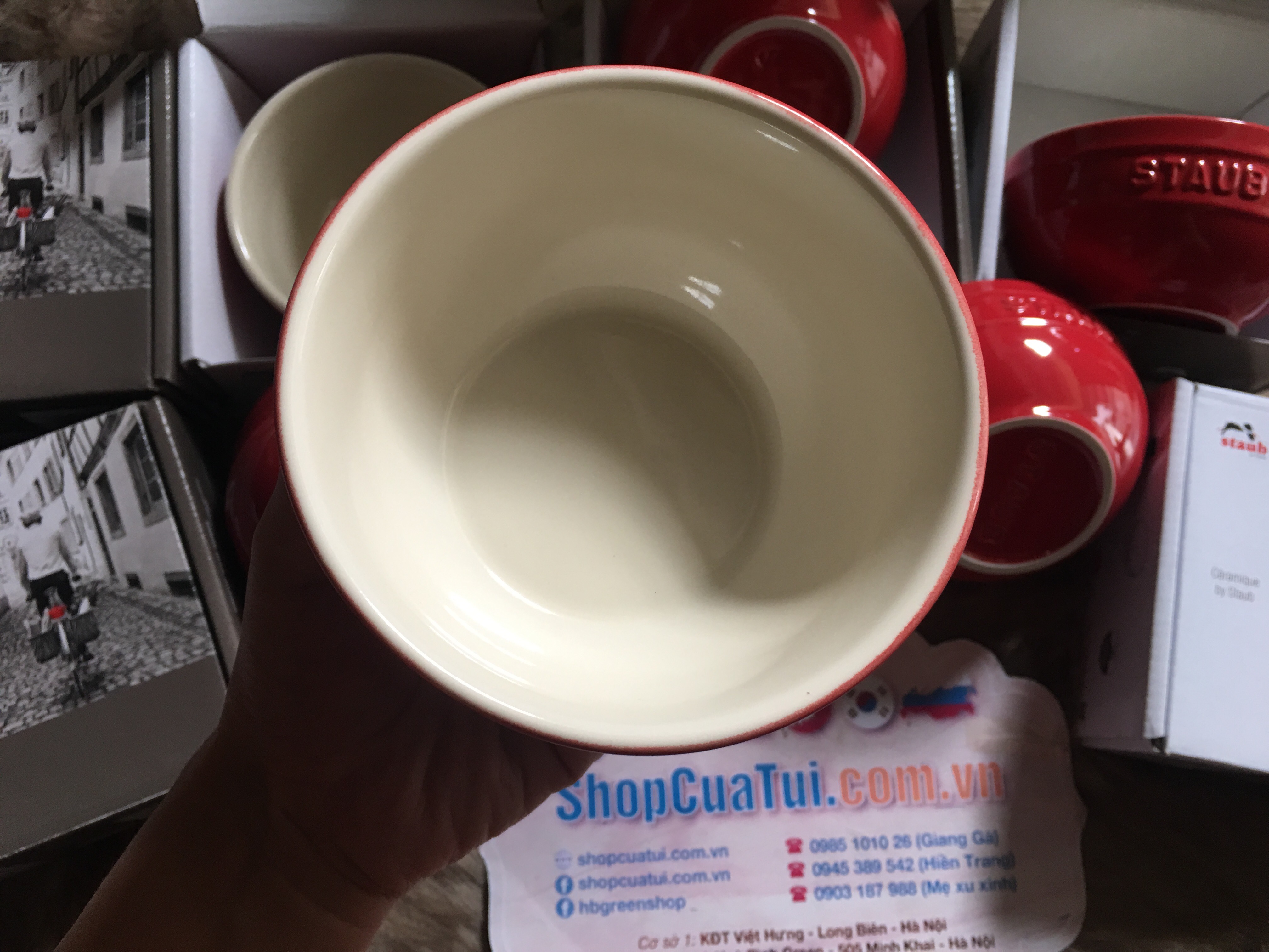 BÁT ĂN CƠM STAUB MÀU ĐỎ 12cm