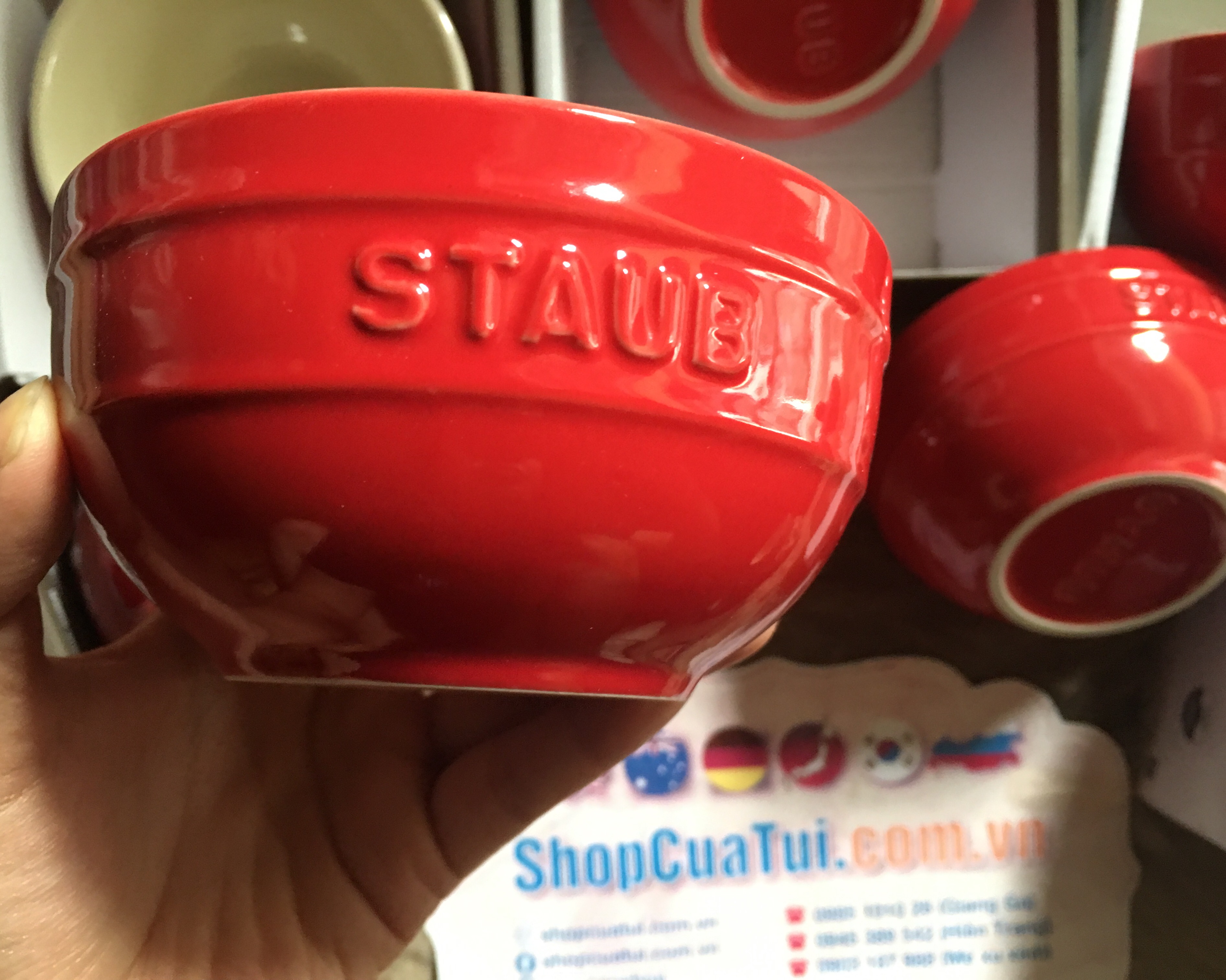 BÁT ĂN CƠM STAUB MÀU ĐỎ 12cm