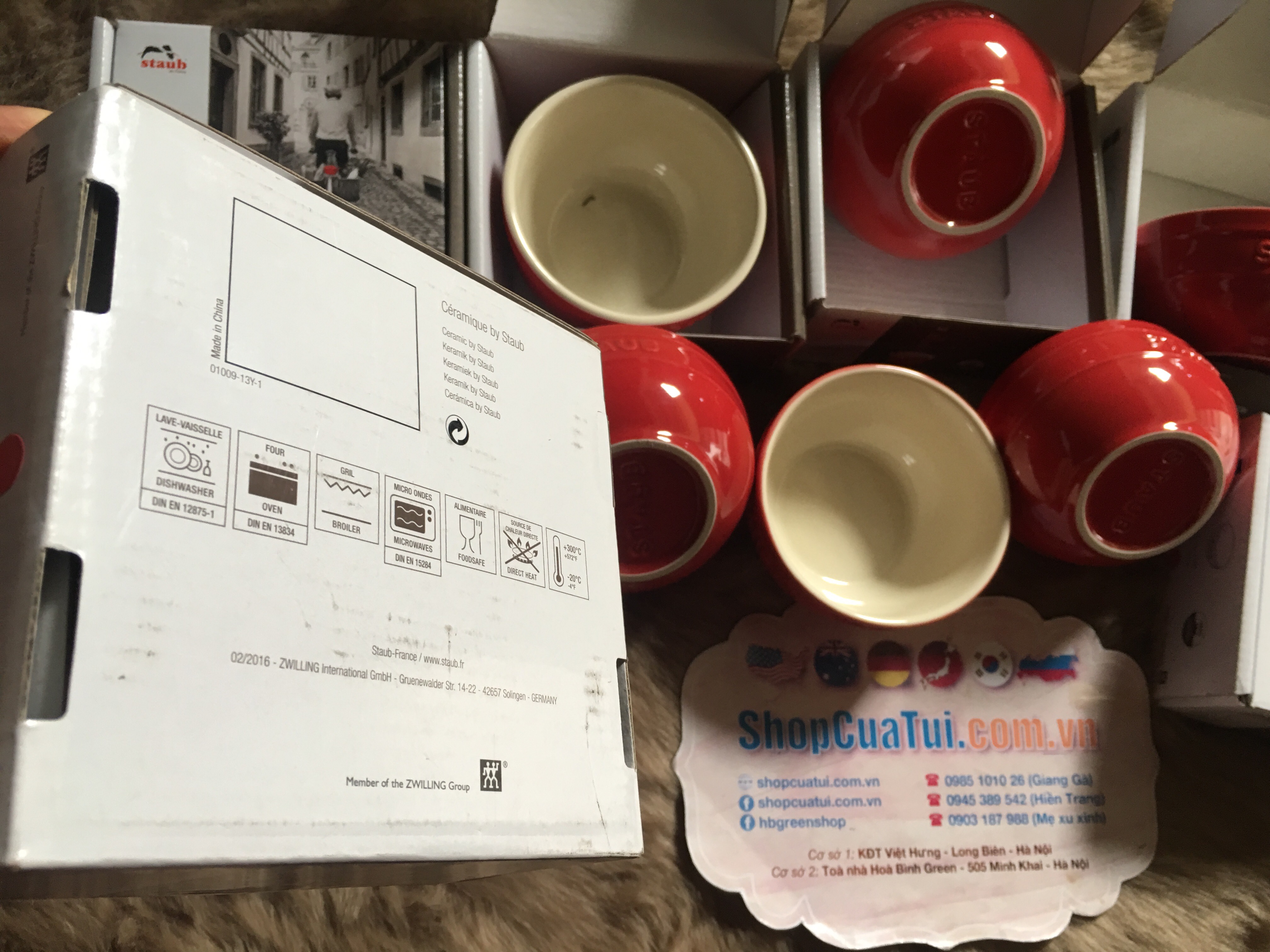 BÁT ĂN CƠM STAUB MÀU ĐỎ 12cm