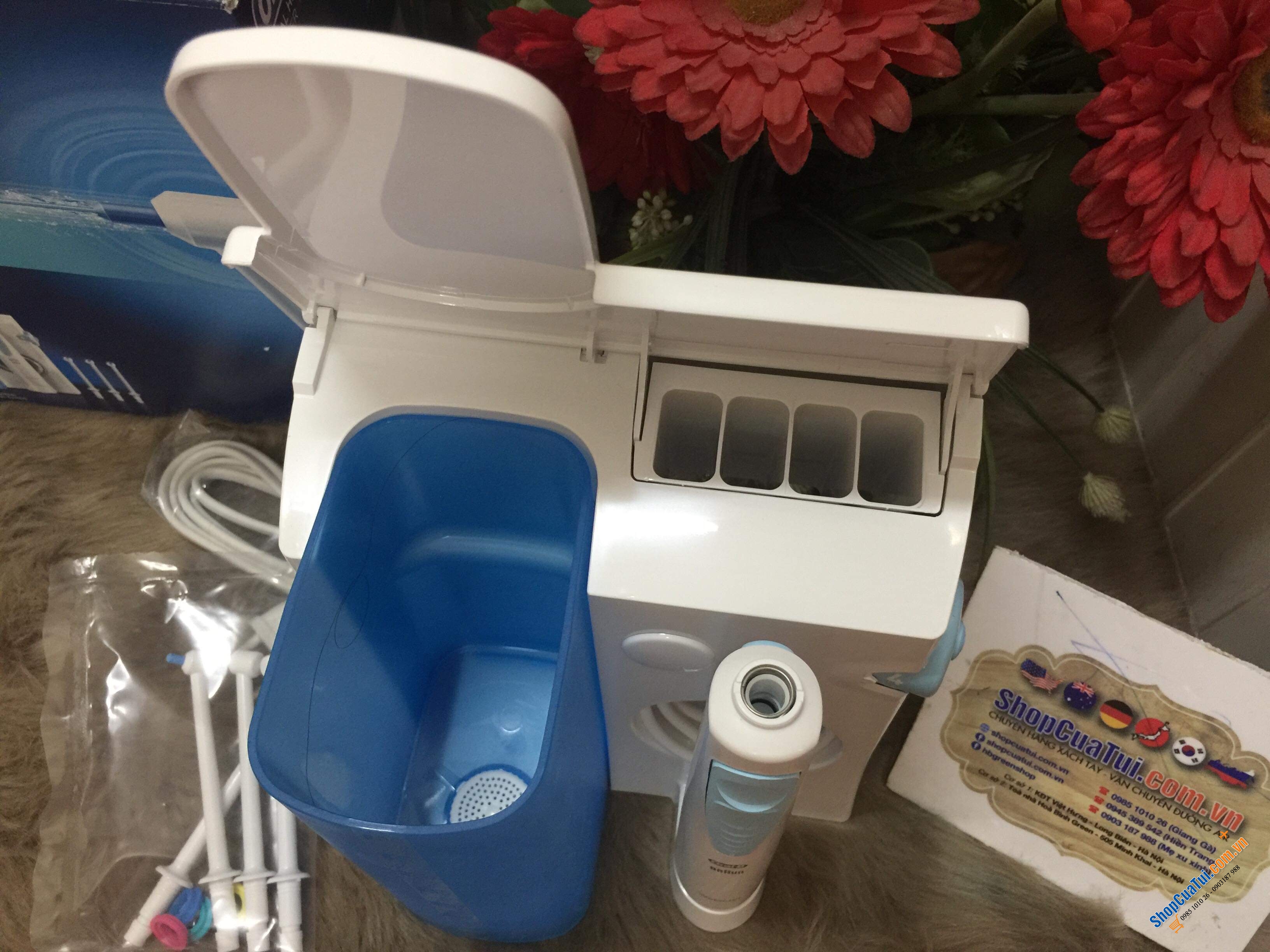 TĂM NƯỚC ORAL B WATERJET GỒM 4 ĐẦU CẮM