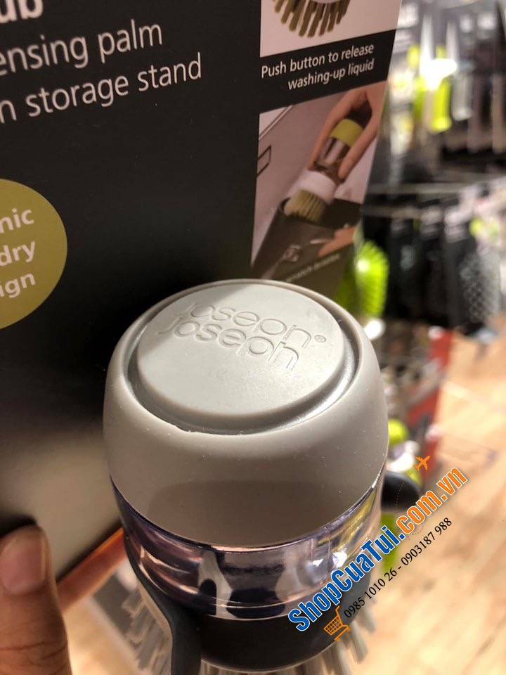 Dụng cụ rửa xoong nồi Joseph Joseph 85005 - CHỔI RỬA KÈM BÌNH ĐỰNG NƯỚC RỬA JOSEPH JOSEPH - DỤNG CỤ CỌ XOONG NỒI  kèm bình nước rửa bát mini