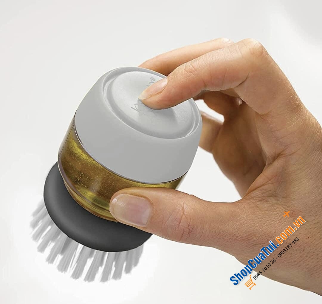 Dụng cụ rửa xoong nồi Joseph Joseph 85005 - CHỔI RỬA KÈM BÌNH ĐỰNG NƯỚC RỬA JOSEPH JOSEPH - DỤNG CỤ CỌ XOONG NỒI  kèm bình nước rửa bát mini