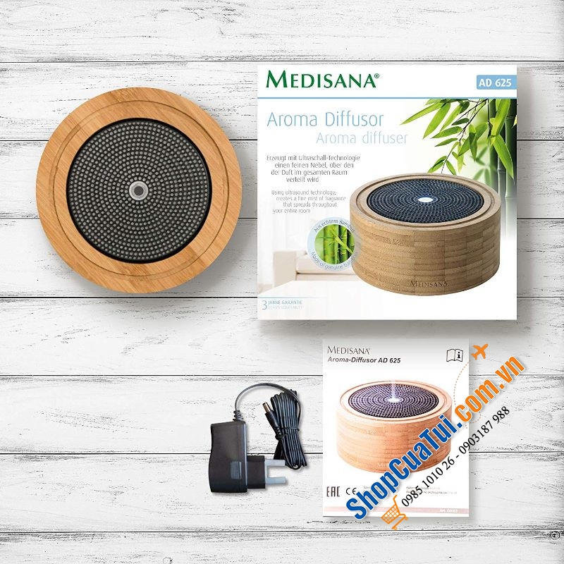 MÁY KHUẾCH TÁN TINH DẦU (KÈM DIỆT KHUẨN) MEDISANA -Mẫu mới nhất 2018 AD625
