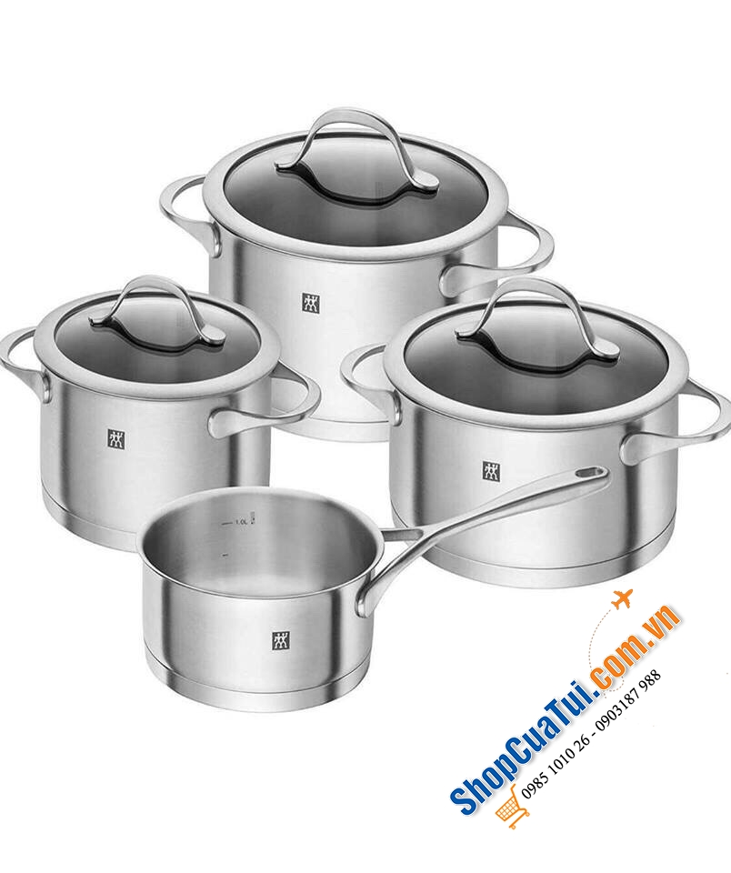 ZWILLING ESSENCE 4 món - BỘ NỒI INOX CAO CẤP AN TOÀN CHO SỨC KHỎE GIA ĐÌNH