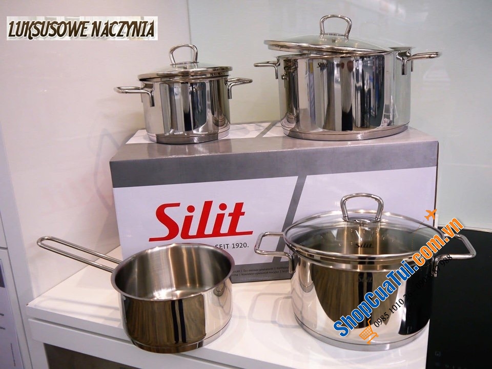 Bộ nồi Silit Alicante 4 món kiểu dáng thanh thoát rất được lòng các bà nội trợ.