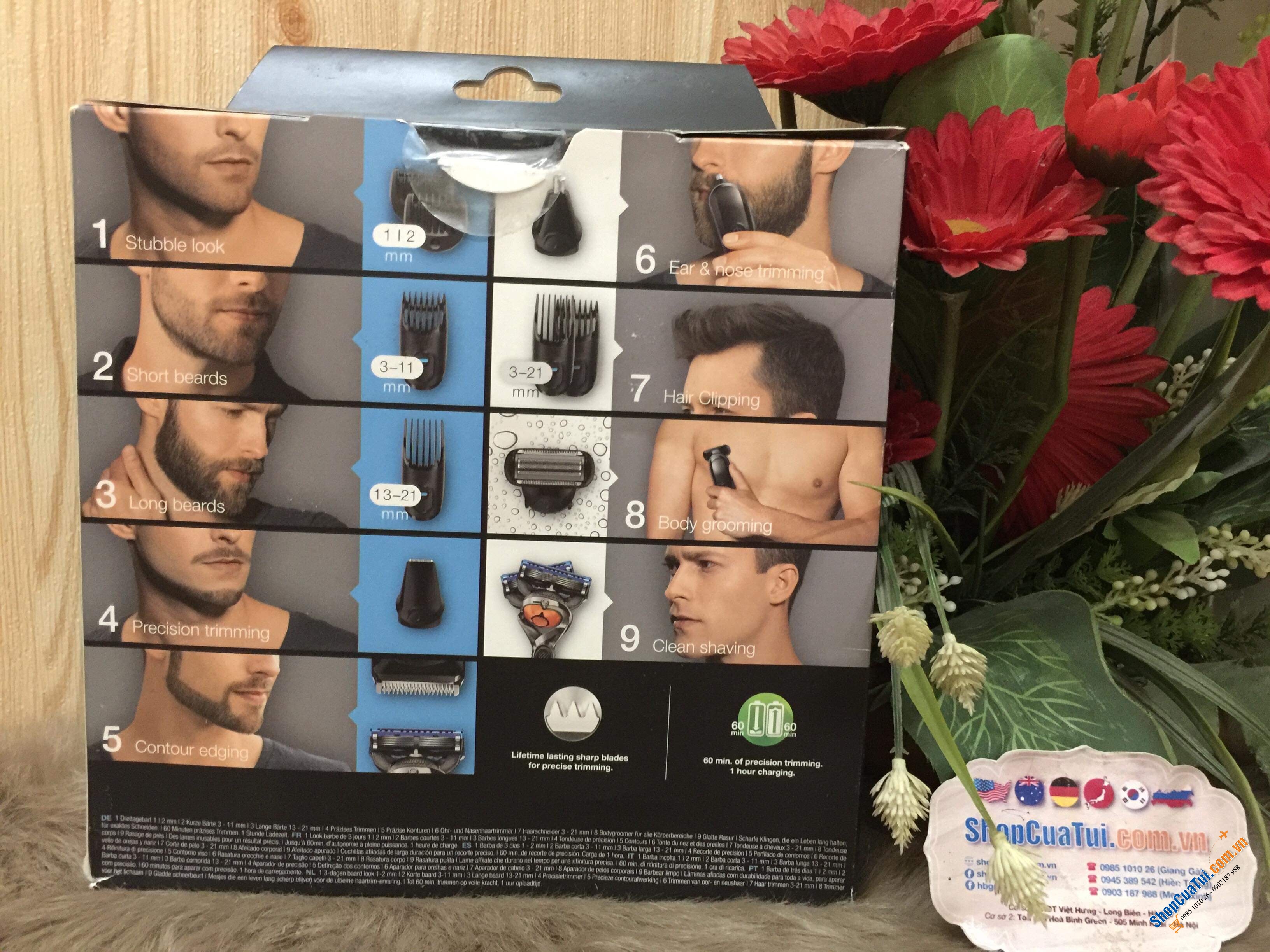 BỘ DỤNG CỤ CHĂM SÓC RÂU TÓC, LÔNG BRAUN 9IN1