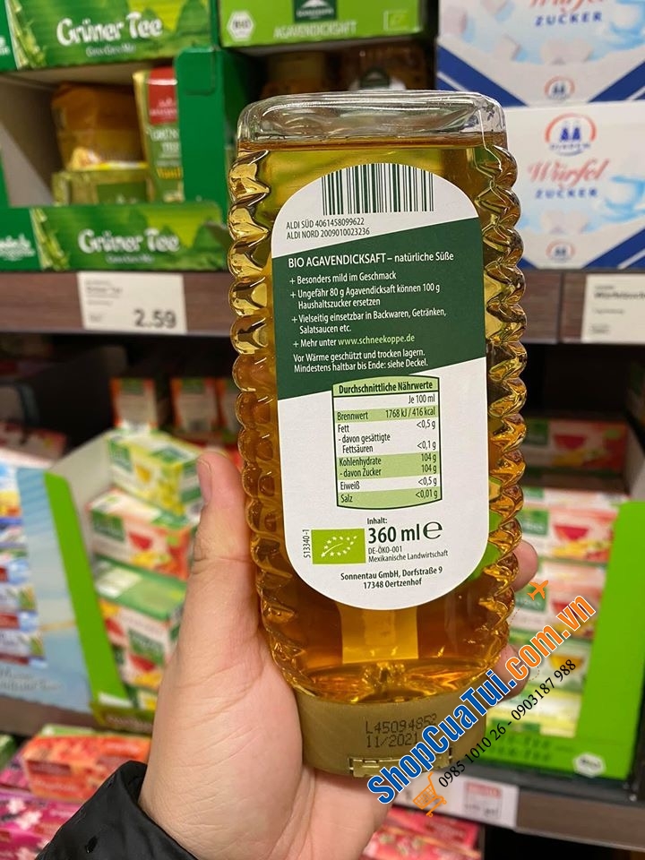 Mật hoa cây thùa- Bio Organic Agaven Dicksaft