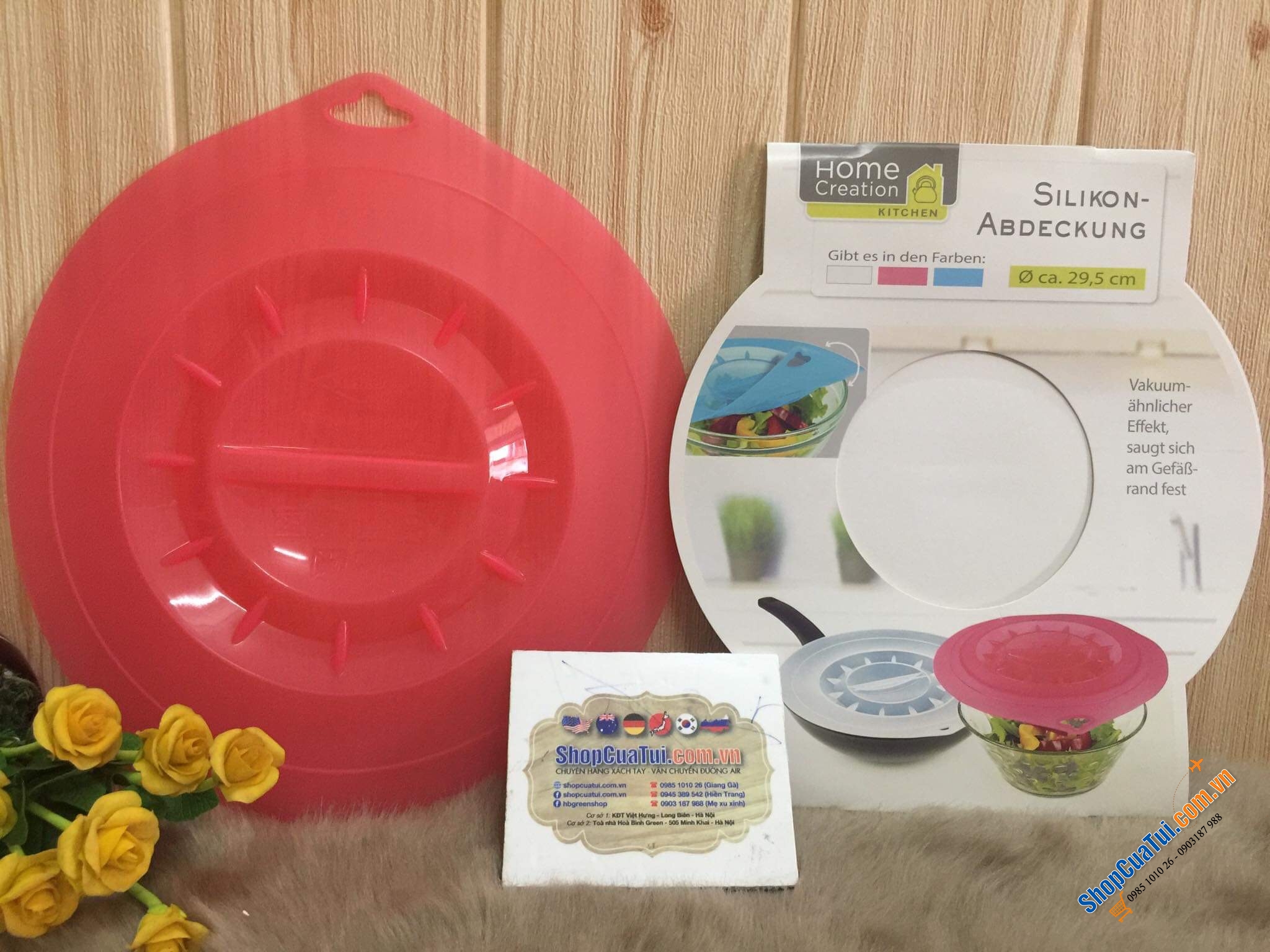 TẤM CHẮN MỠ - TẤM ĐẬY BÁT NỒI SILICON - HÃNG HOME CREATION - NỘI ĐỊA ĐỨC
