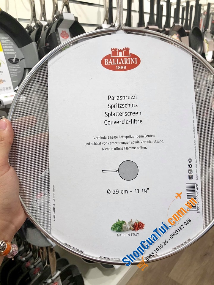 LƯỚI CHẮN DẦU BALLARINI - THƯƠNG HIỆU THUỘC ZWILLING ĐỨC - MADE IN ITALY