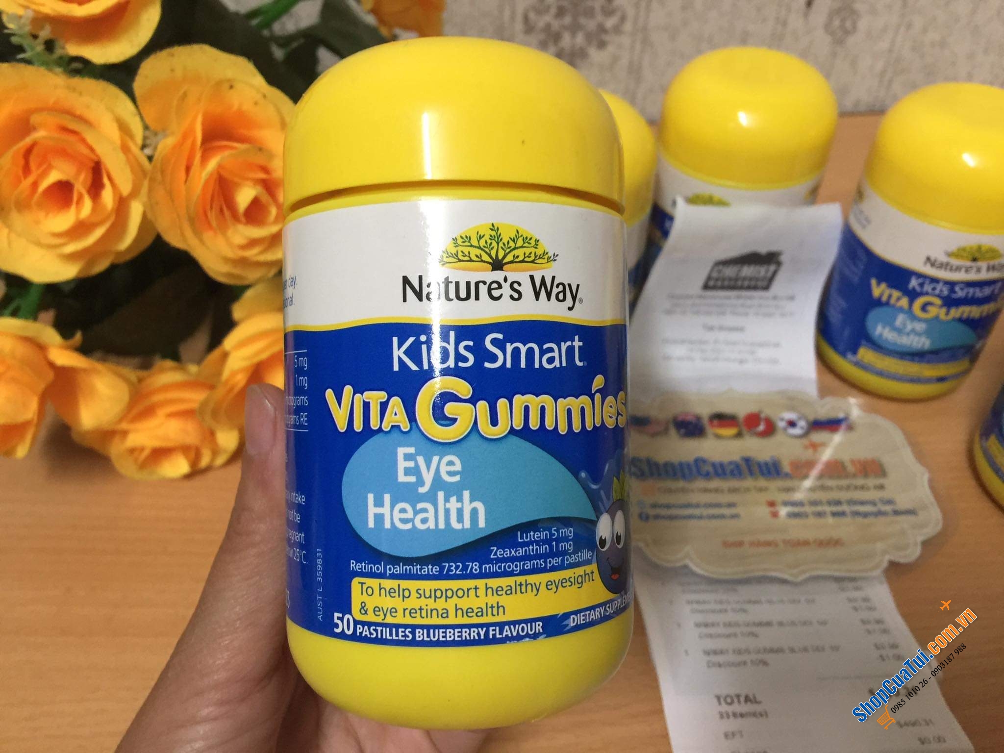 VIÊN NHAI BẢO VỆ MẮT DÀNH CHO TRẺ EM Nature Way Kids Smart Vita Gummies Blue Light Eye Defence 50 Pastilles