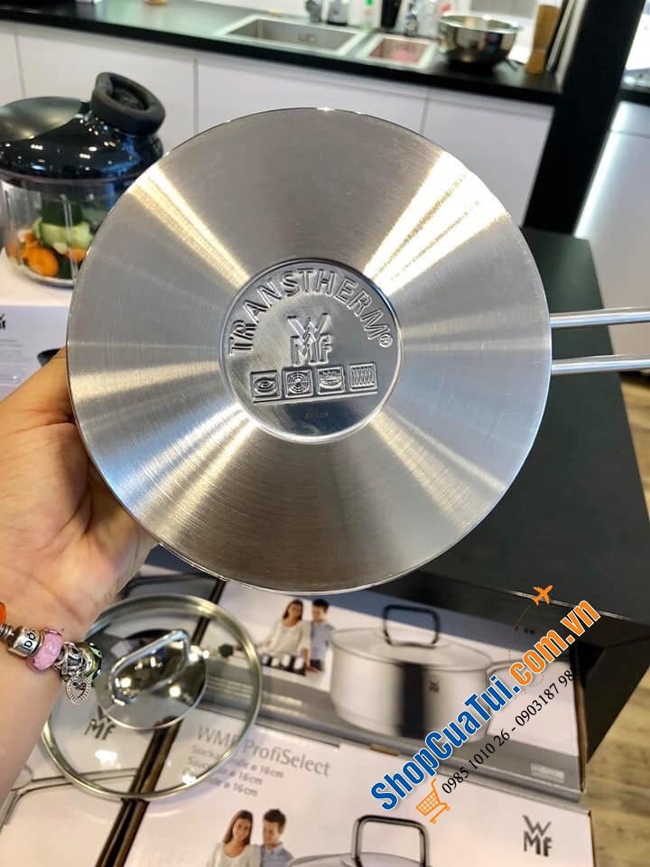QUÁNH WMF 16 CM NẮP KÍNH