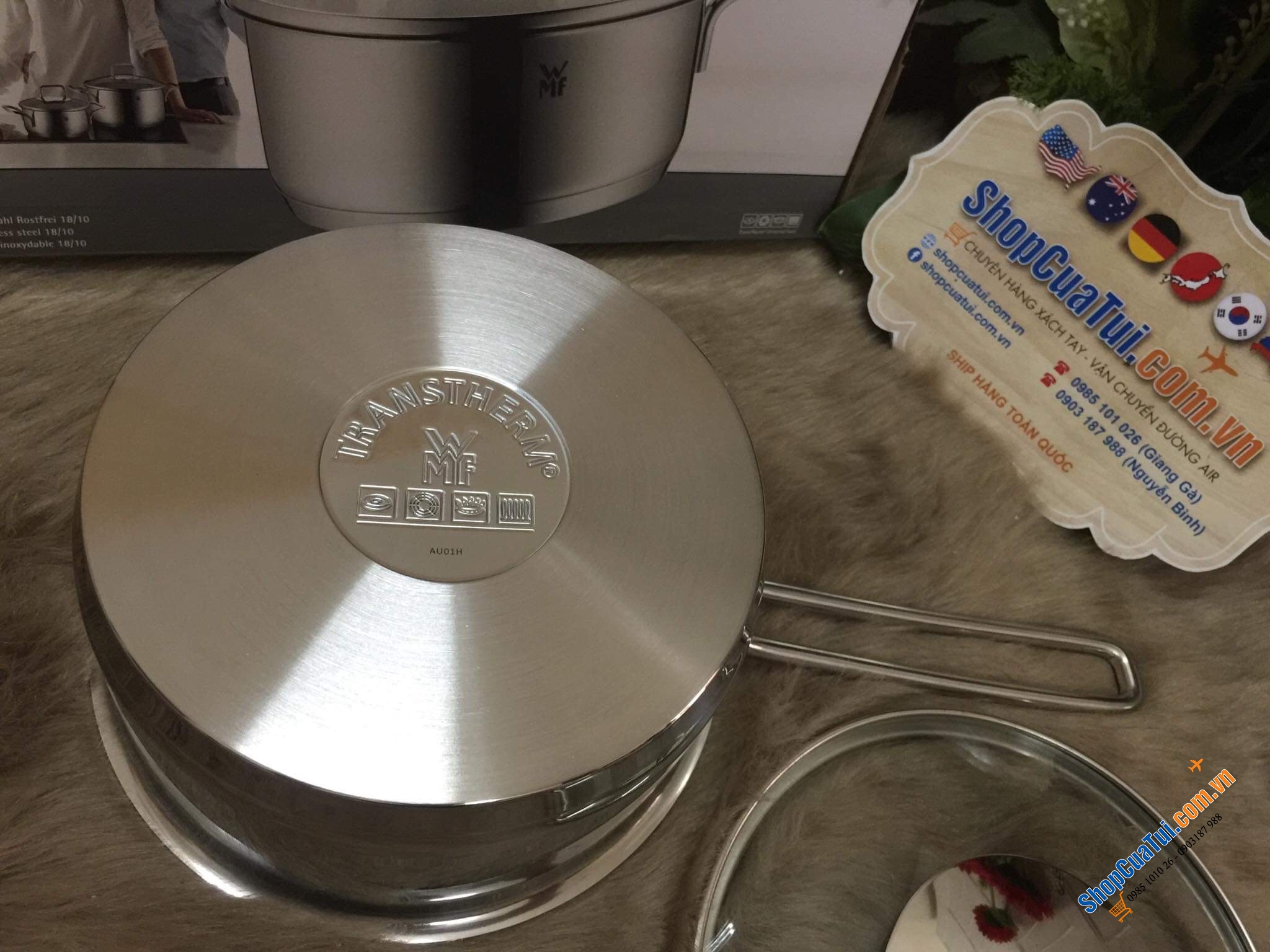 QUÁNH WMF 16 CM NẮP KÍNH