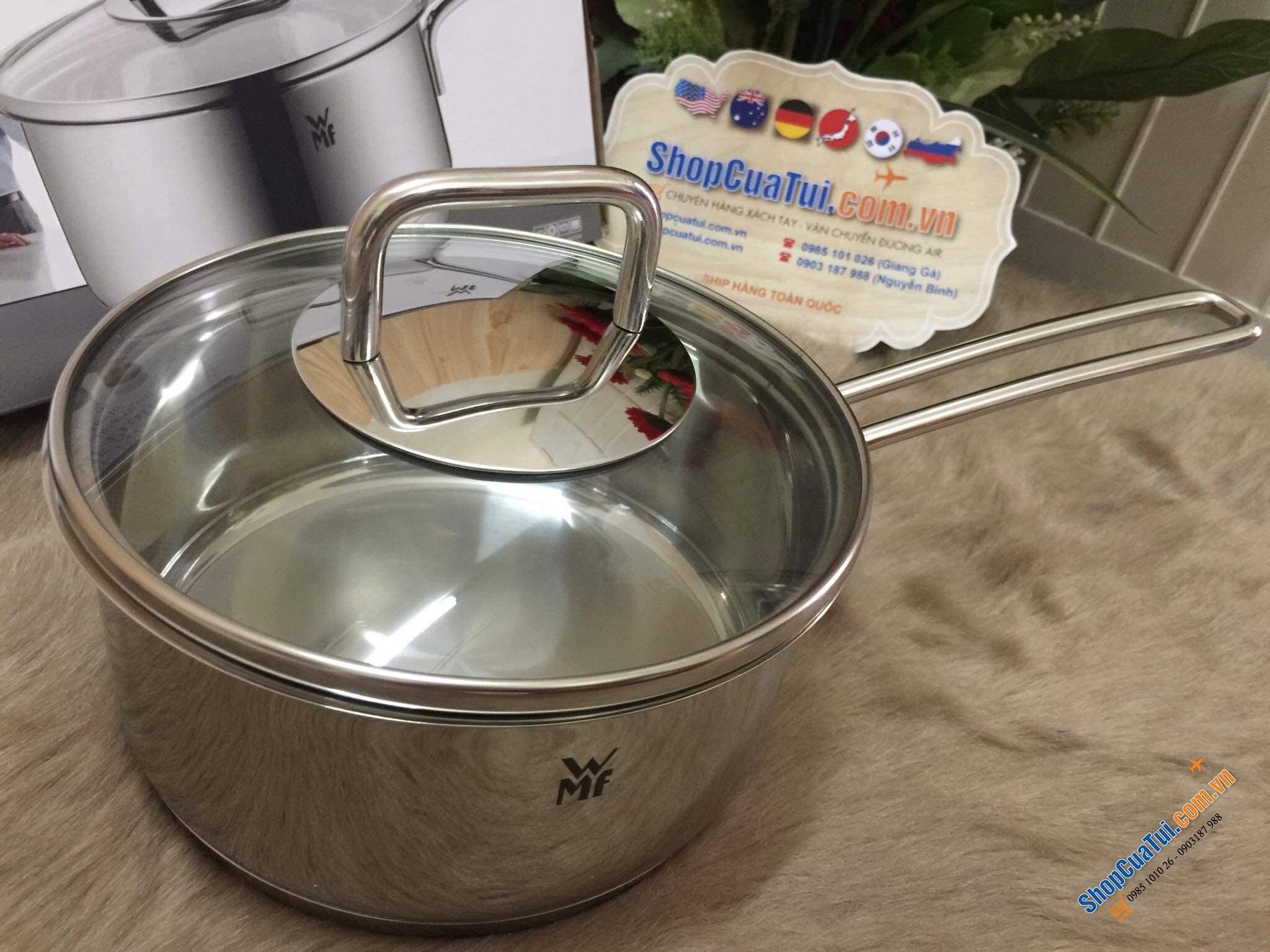 QUÁNH WMF 16 CM NẮP KÍNH