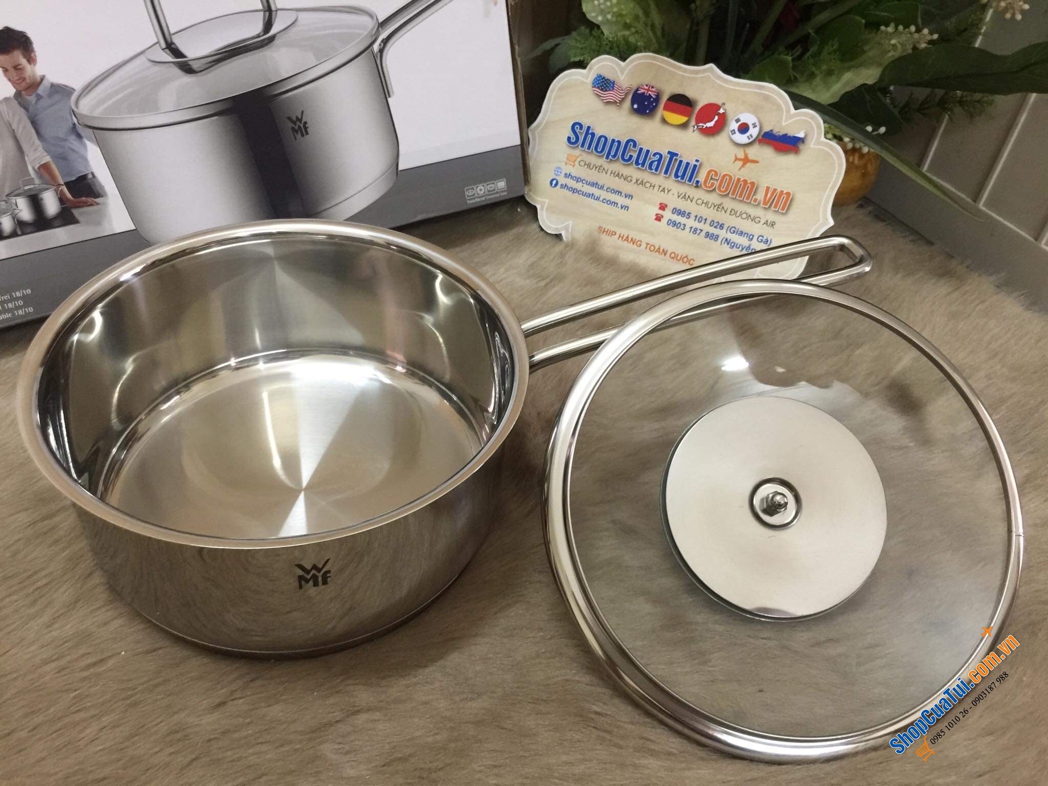 QUÁNH WMF 16 CM NẮP KÍNH