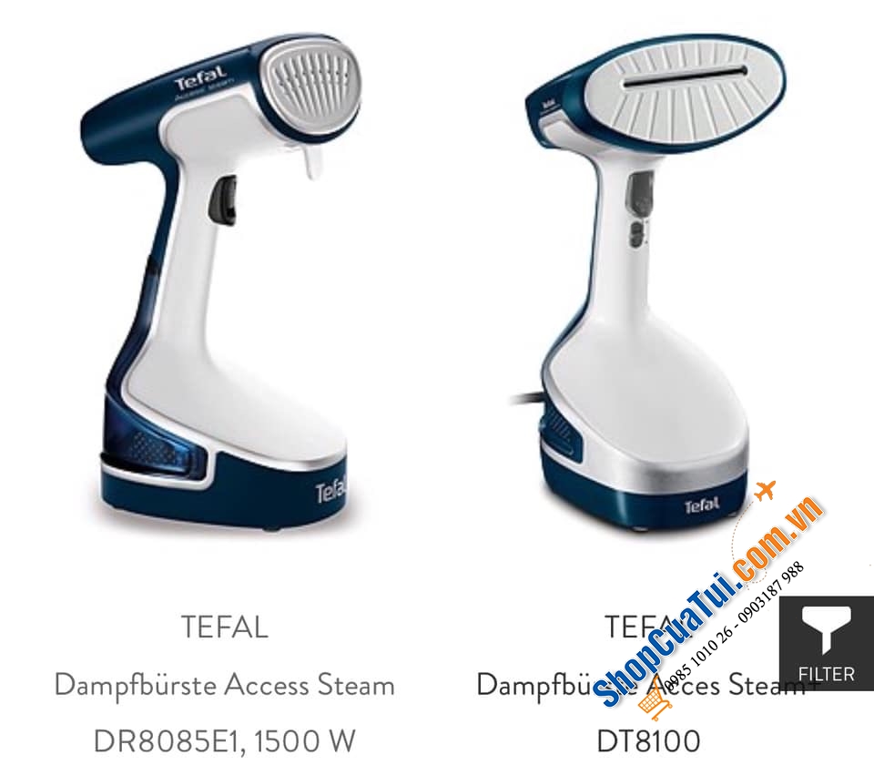 BÀN LÀ HƠI NƯỚC CẦM TAY TEFAL DT8100 THẾ HỆ MỚI CÔNG SUẤT MẠNH HƠN