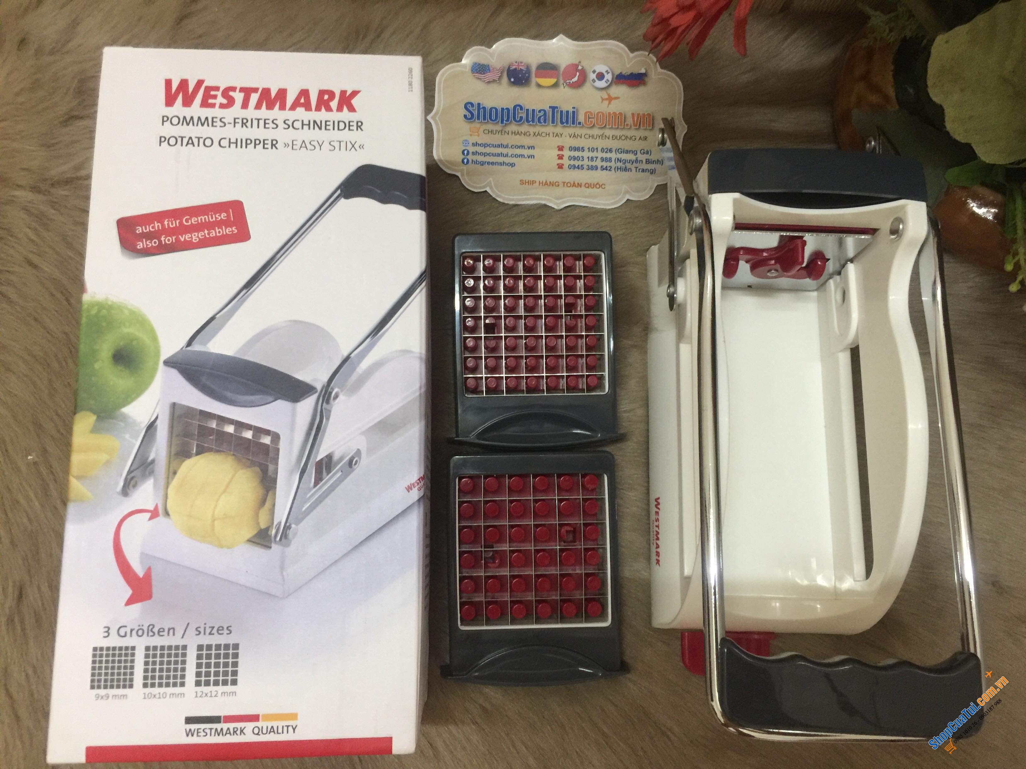 Máy cắt khoai tây và củ quả WESTMARK GERMANY - hàng nội địa Đức cực kỳ tiện dụng.