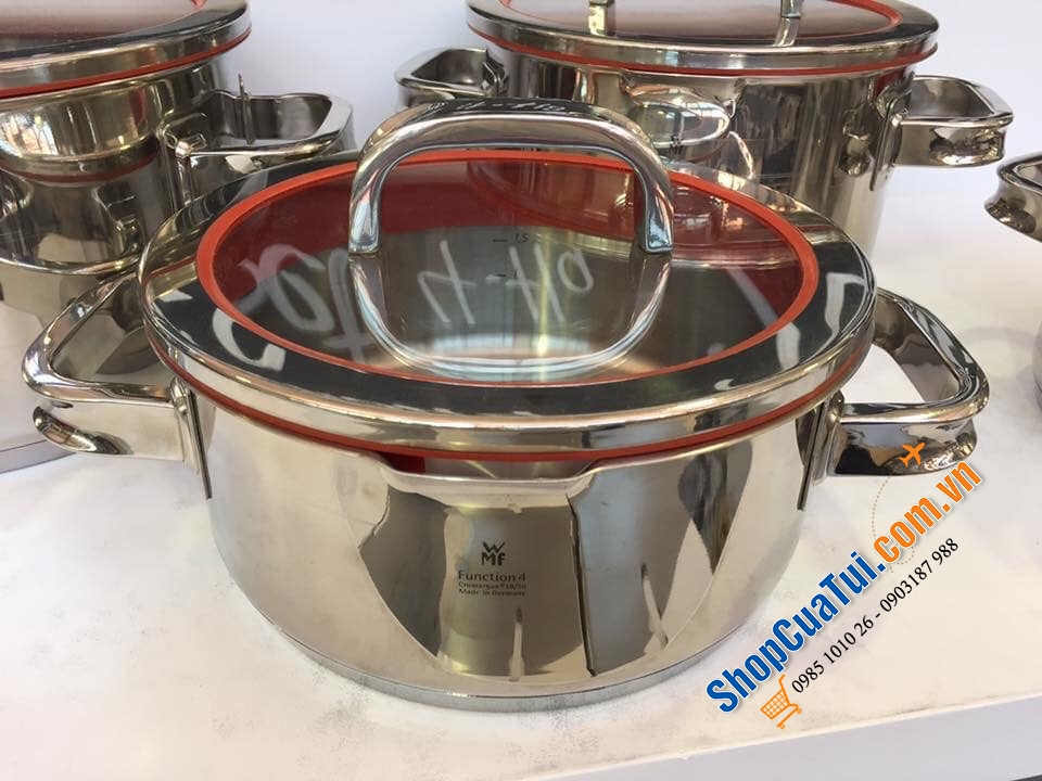 BỘ NỒI 4 MÓN SIÊU ĐẸP WMF FUNTION 4   MADE IN GERMANY DẬP ĐÁY